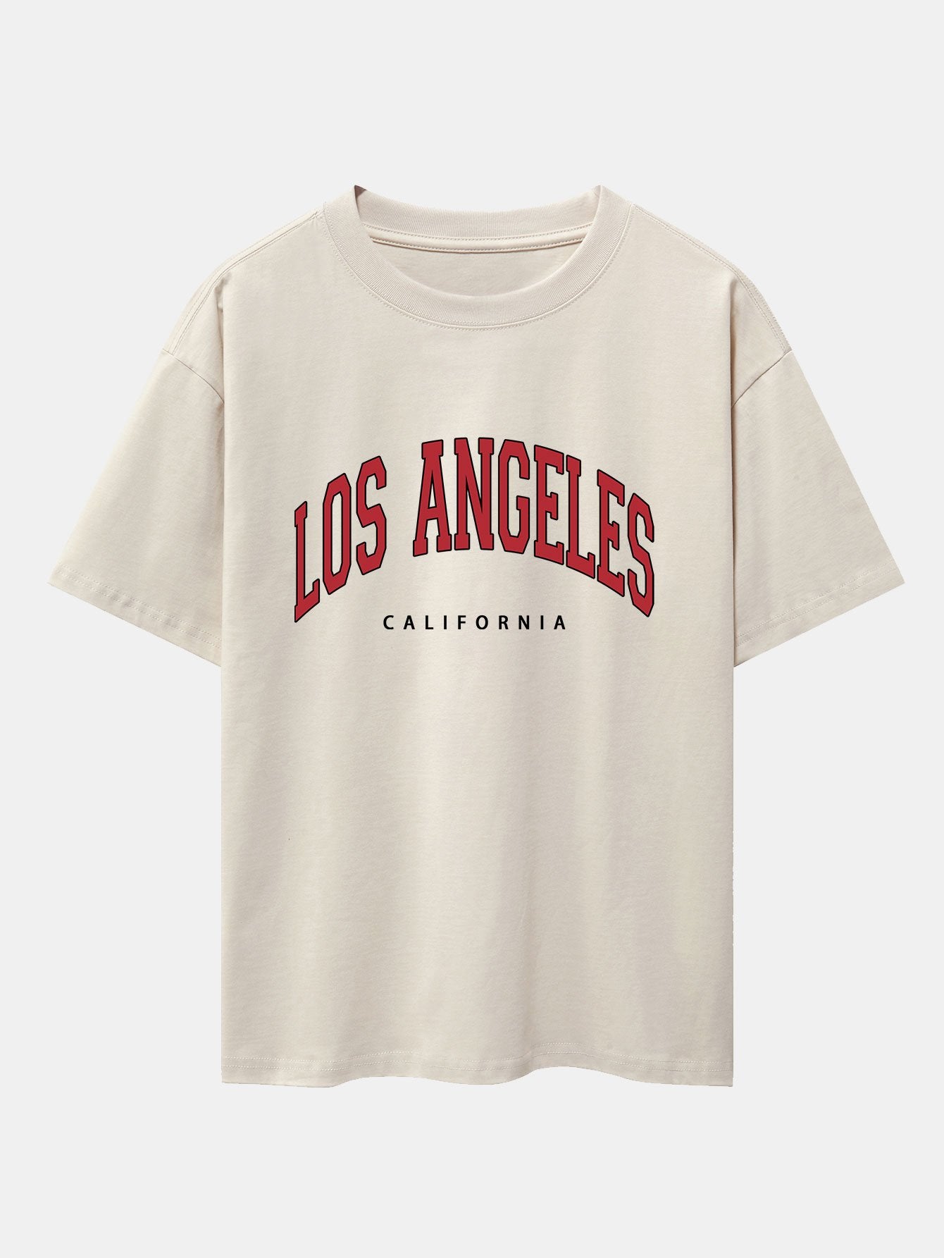 T-shirt oversize à épaules tombantes imprimé Los Angeles