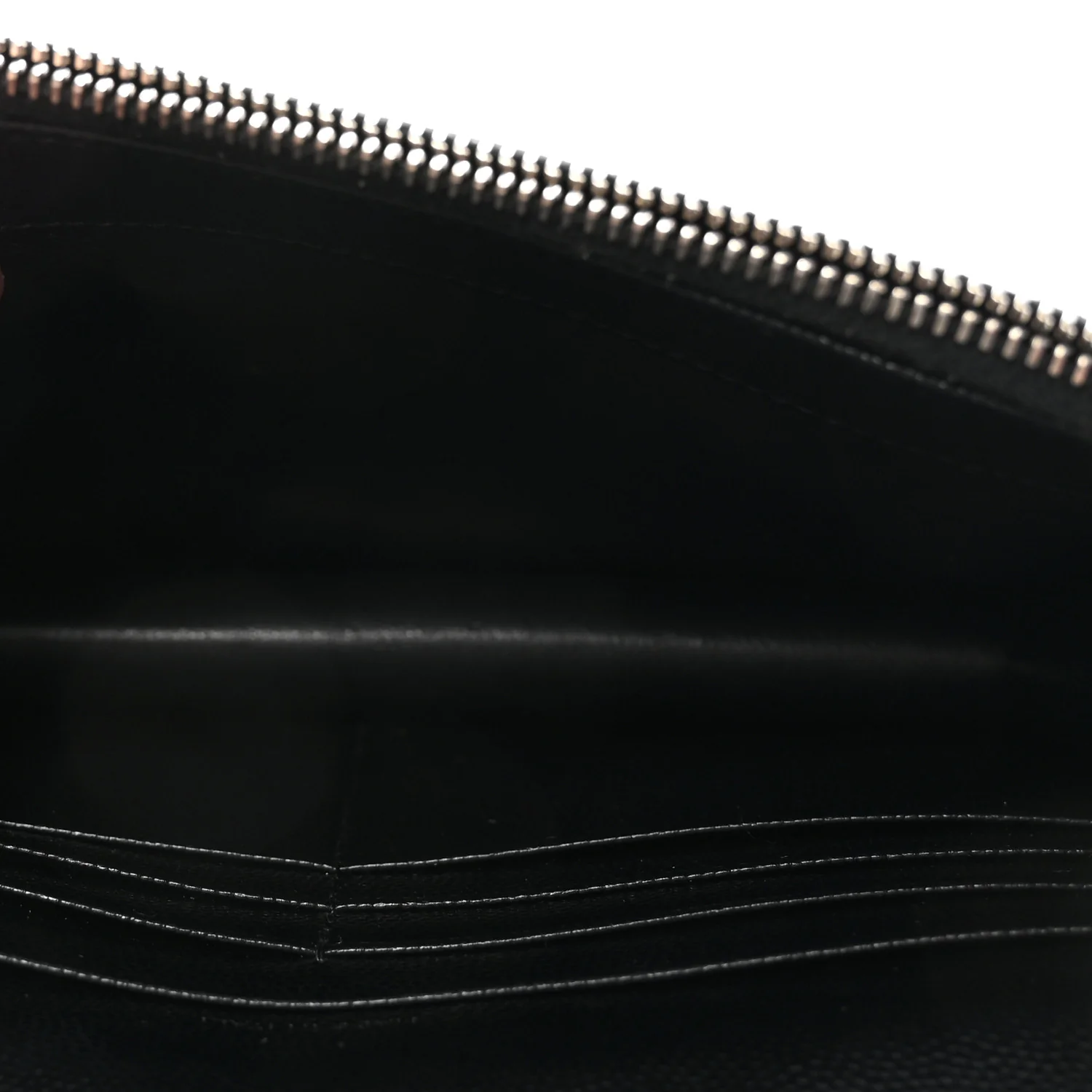 Grain De Poudre Matelasse Chevron Monogram Envelope Chain Wallet Black