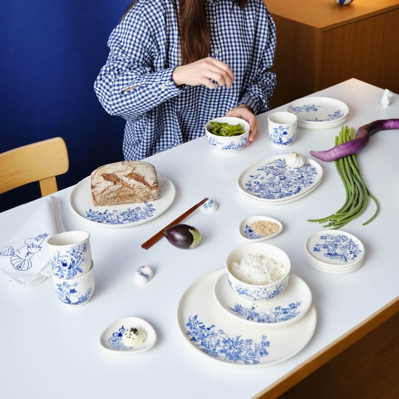 Haru spisepinneholder 2 stk mummi hvit/blå