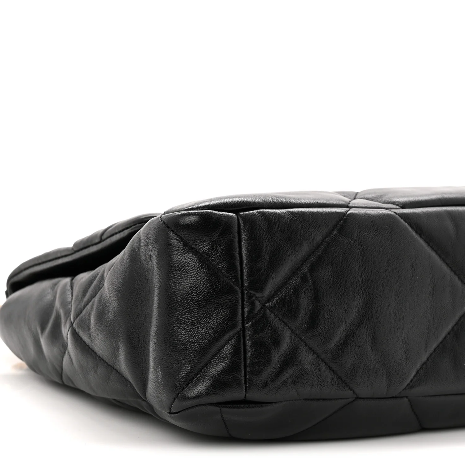 Goatskin Quilted Large Chanel 19 Flap Black