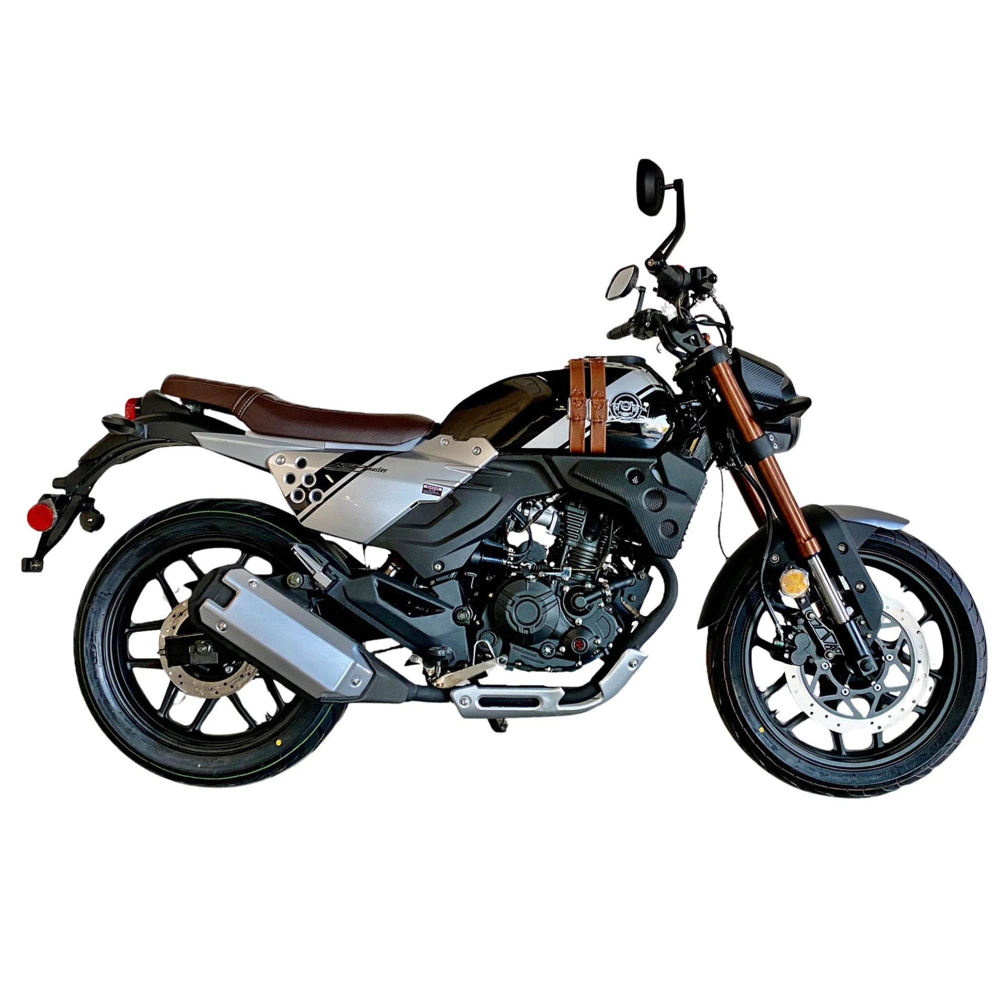 KPM 200 Motorcycle | 200cc EFI Caf�� Racer | 6-Speed Street Bike(Black) - Image 9