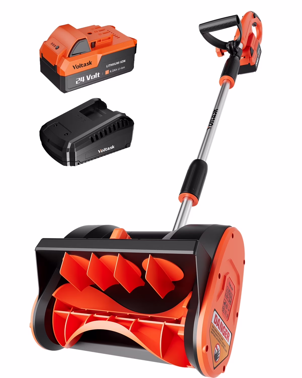 15 Amp Electric Snow Blower, 23 inch Corded Snow Blower with 180-degree Directional Chute(23") - Image 3