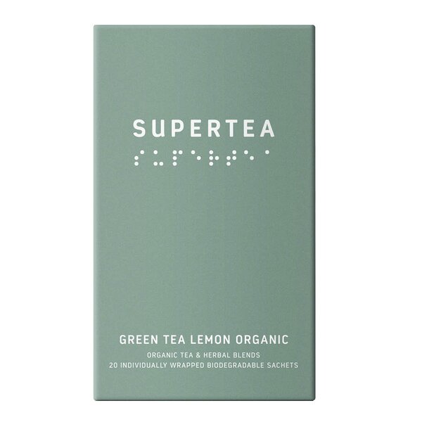 Supertea økologisk grønn te 30g 20 stk sitron