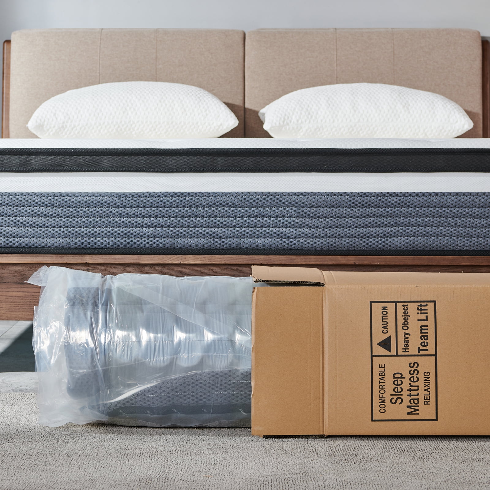 Queen Mattress, 12" Medium Memory Foam Spring Hybrid Mattress, Support for Adult(Queen/12 in) - Image 5