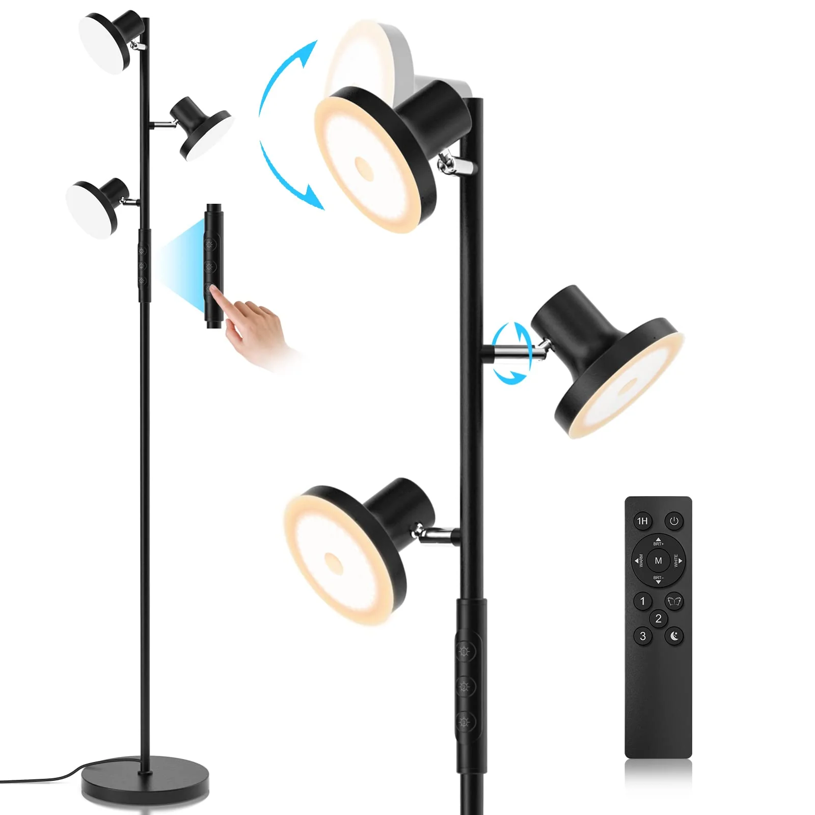 SIBRILLE 36W LED Tree Floor Lamp. Modern Dimmable Standing Lamp