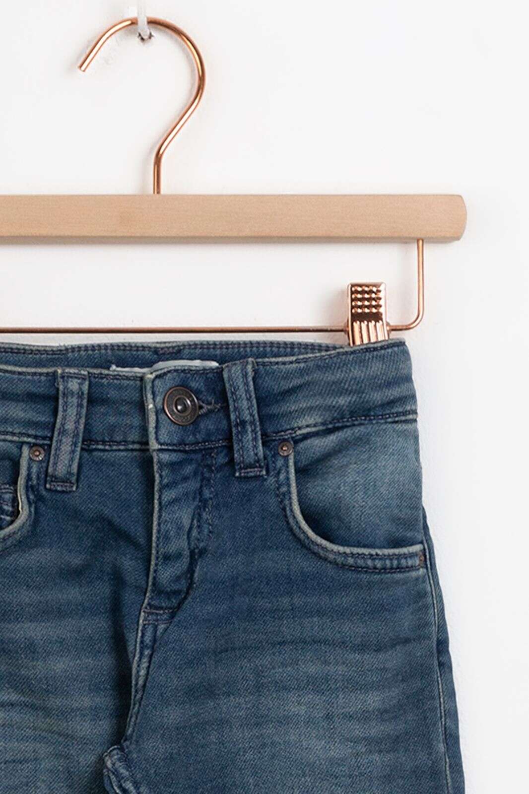 Donkerblauwe slim fit jog jeans