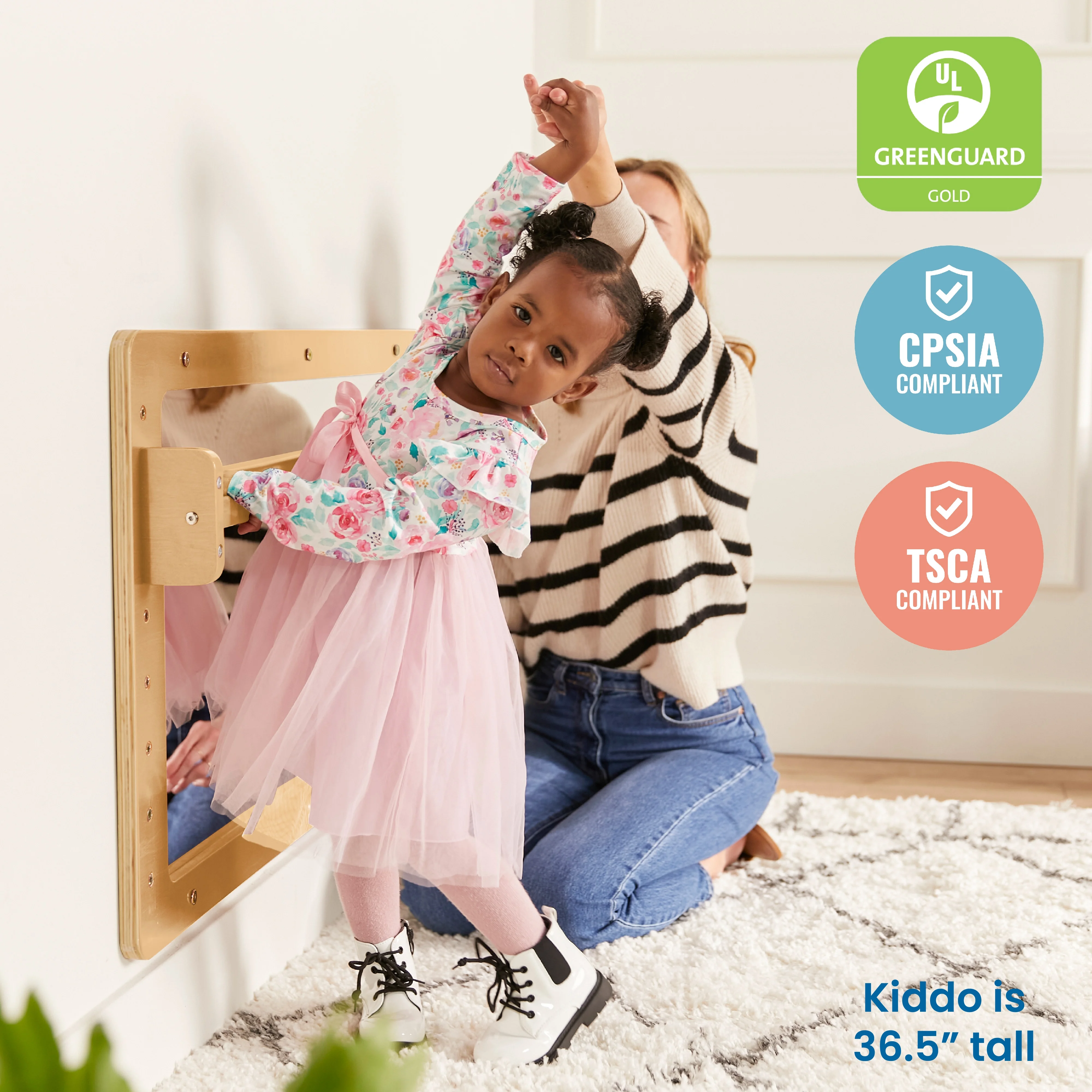 Wall-Mounted Coordination Mirror, Natural(Natural) - Image 9