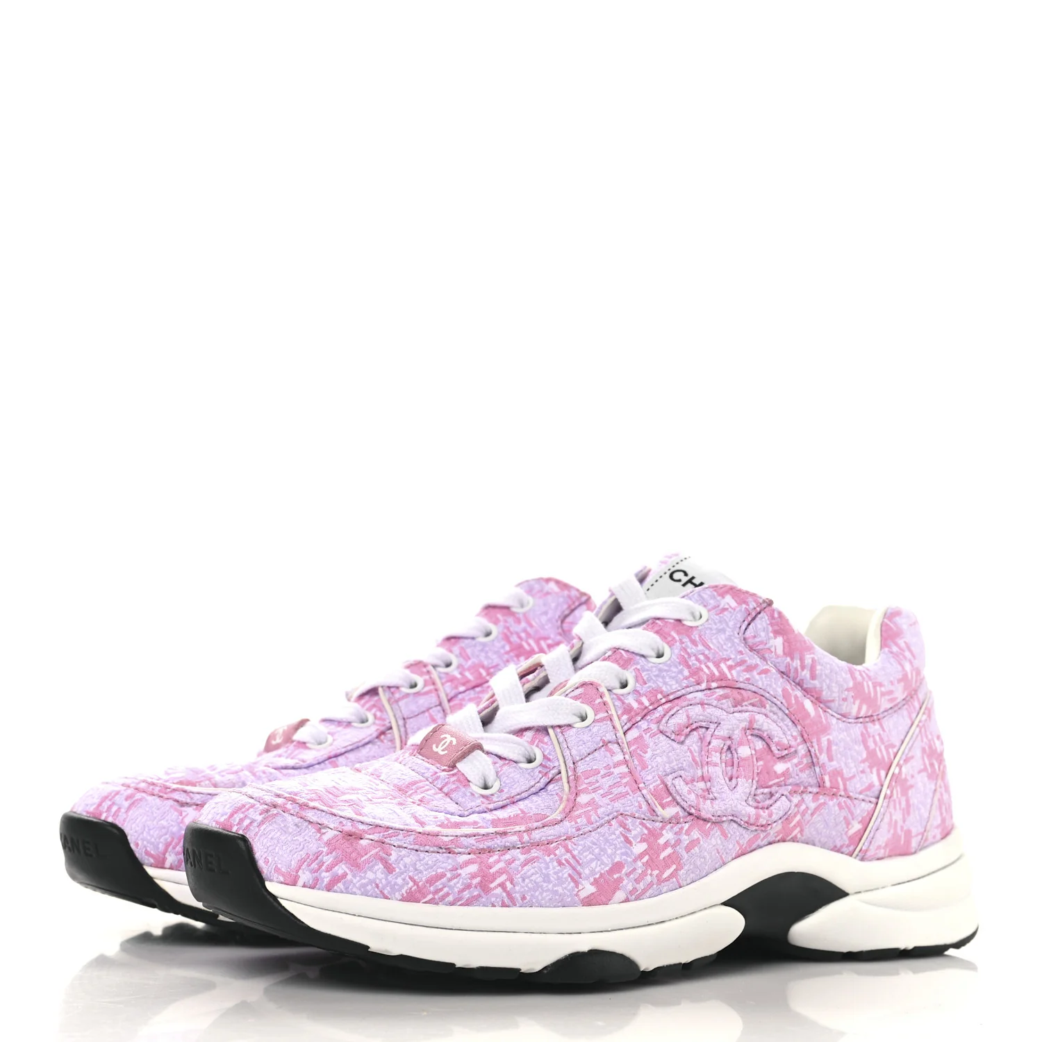 Tweed CC Sneakers 39 Pink