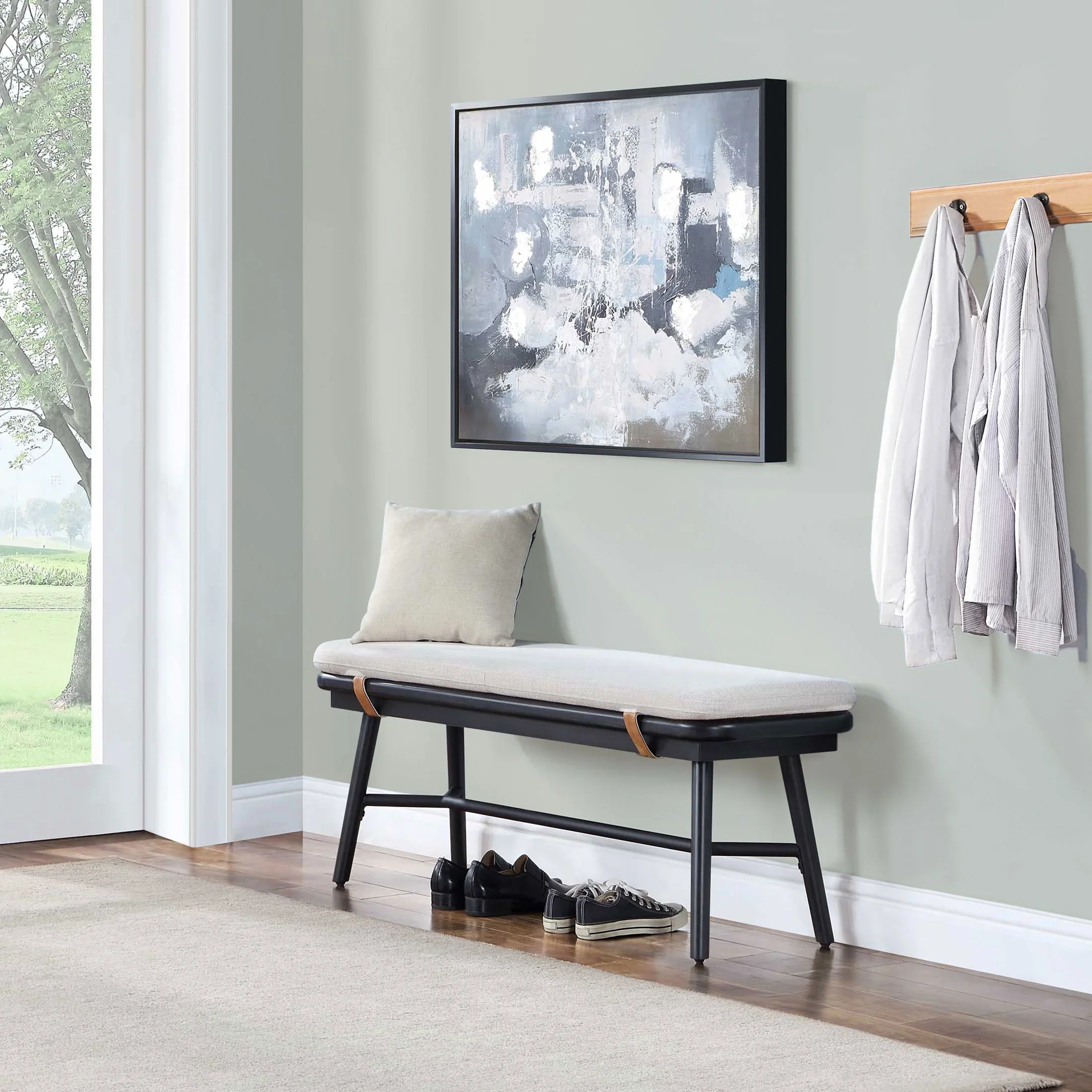 Better Homes & Gardens Springwood Dining Bench, Natural Finish