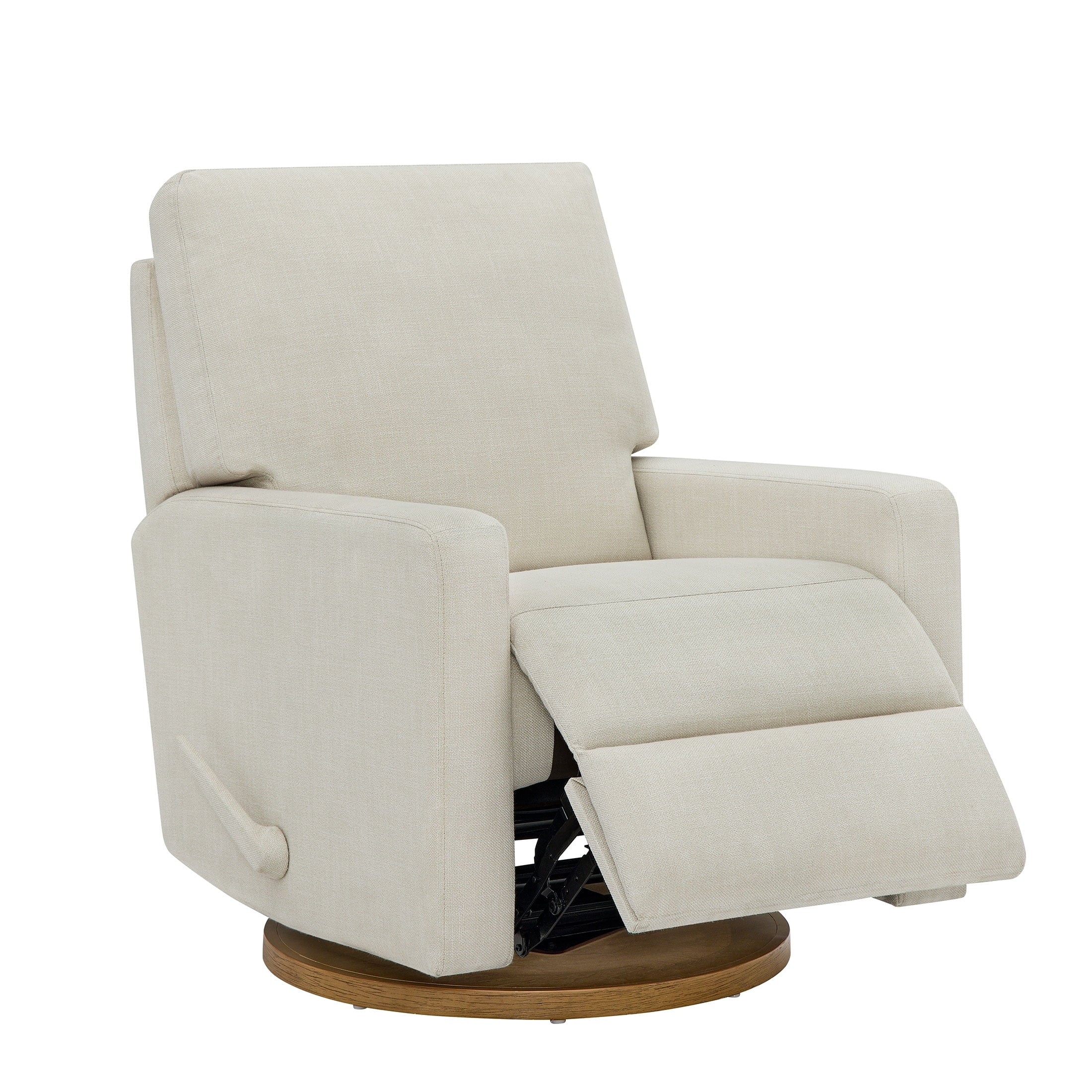 Better Homes & Gardens Modern Farmhouse Glider Recliner, Taupe Faux Leather