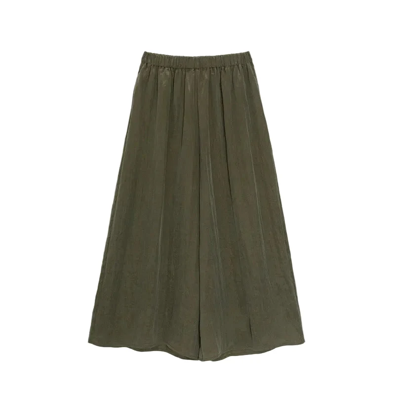 LONGÉ Women's Cupro Nylon Blend Wide-Leg Pants