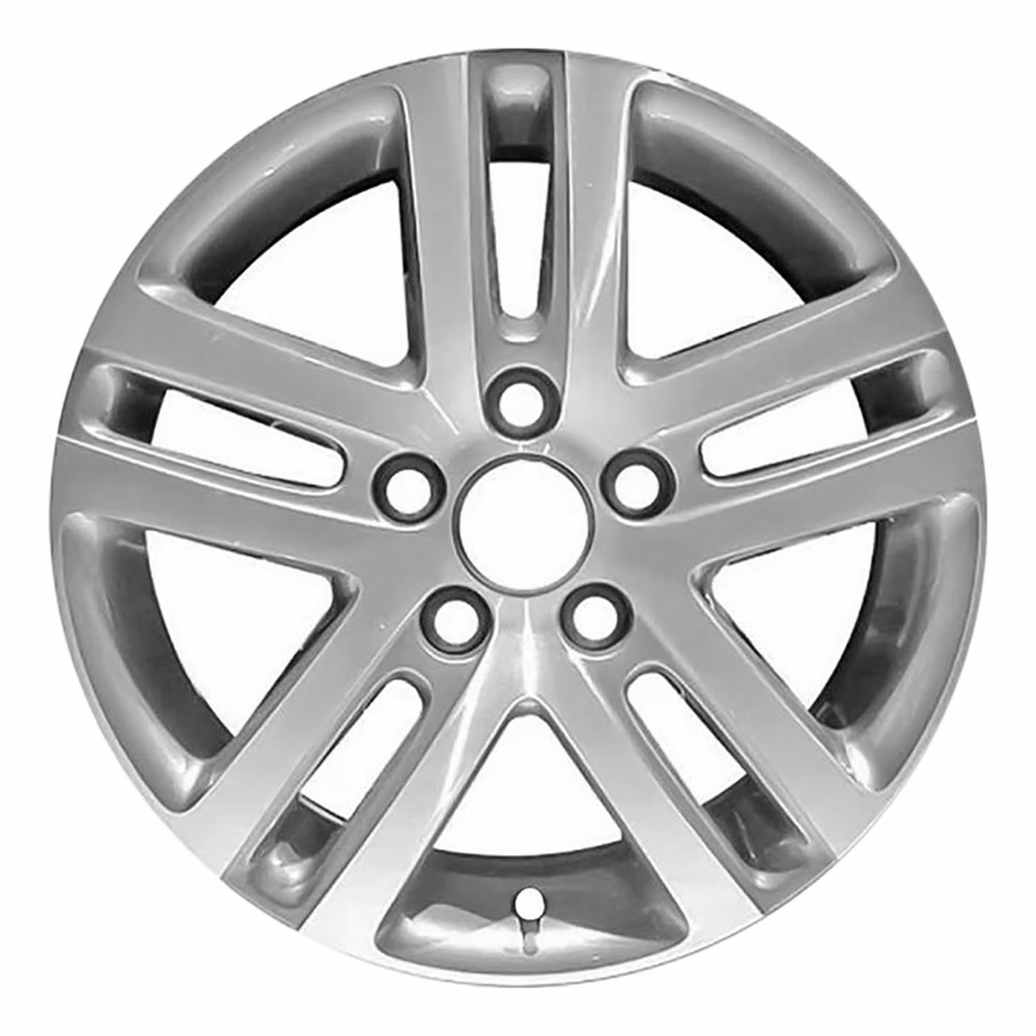 Pre-Owned Original Equipment Machined and Painted Silver Aluminum Wheel 16 x 6.5 1KO601025D8Z8 fits 2005-2018 Jetta (Good)
