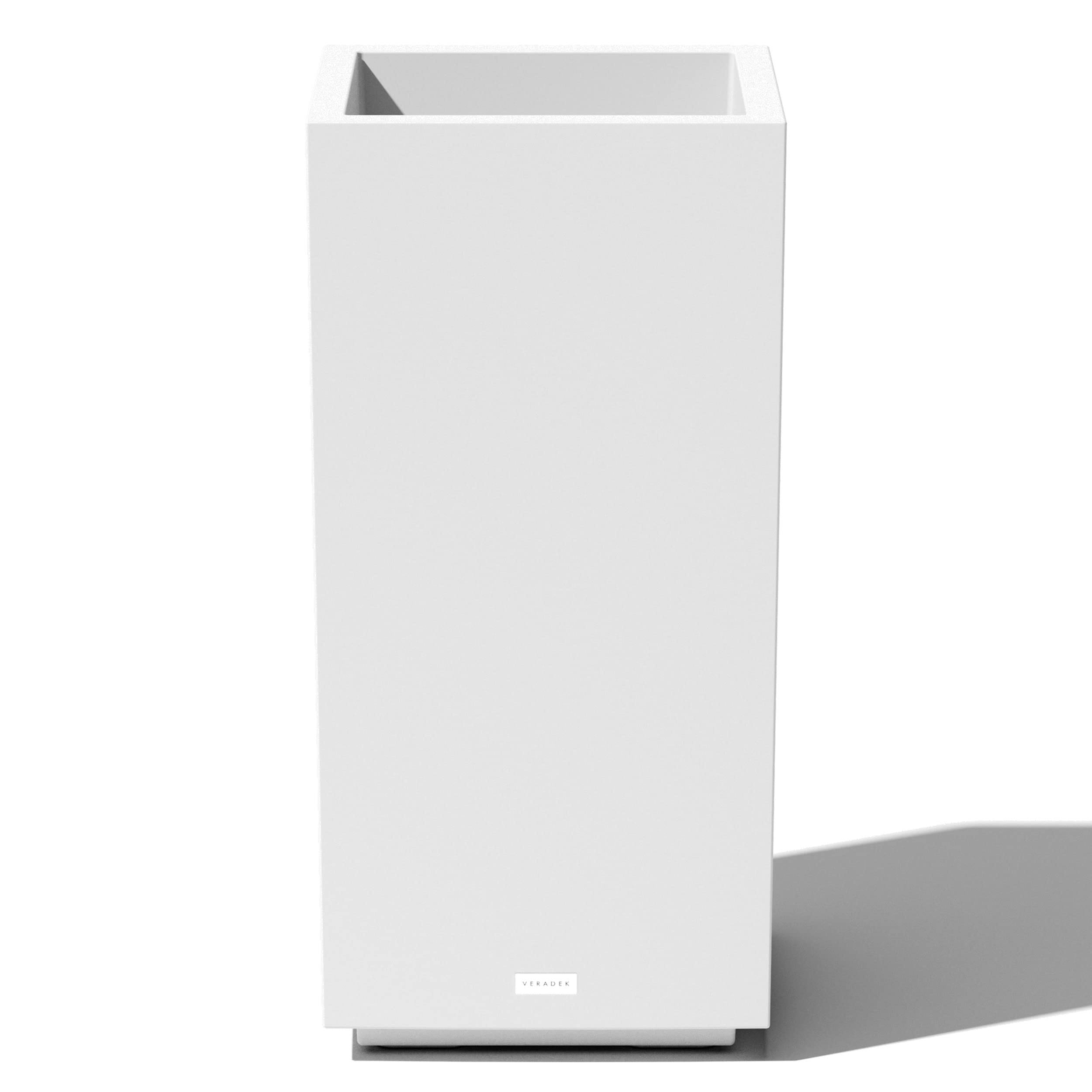 Veradek Block Series Pedestal Planter White
