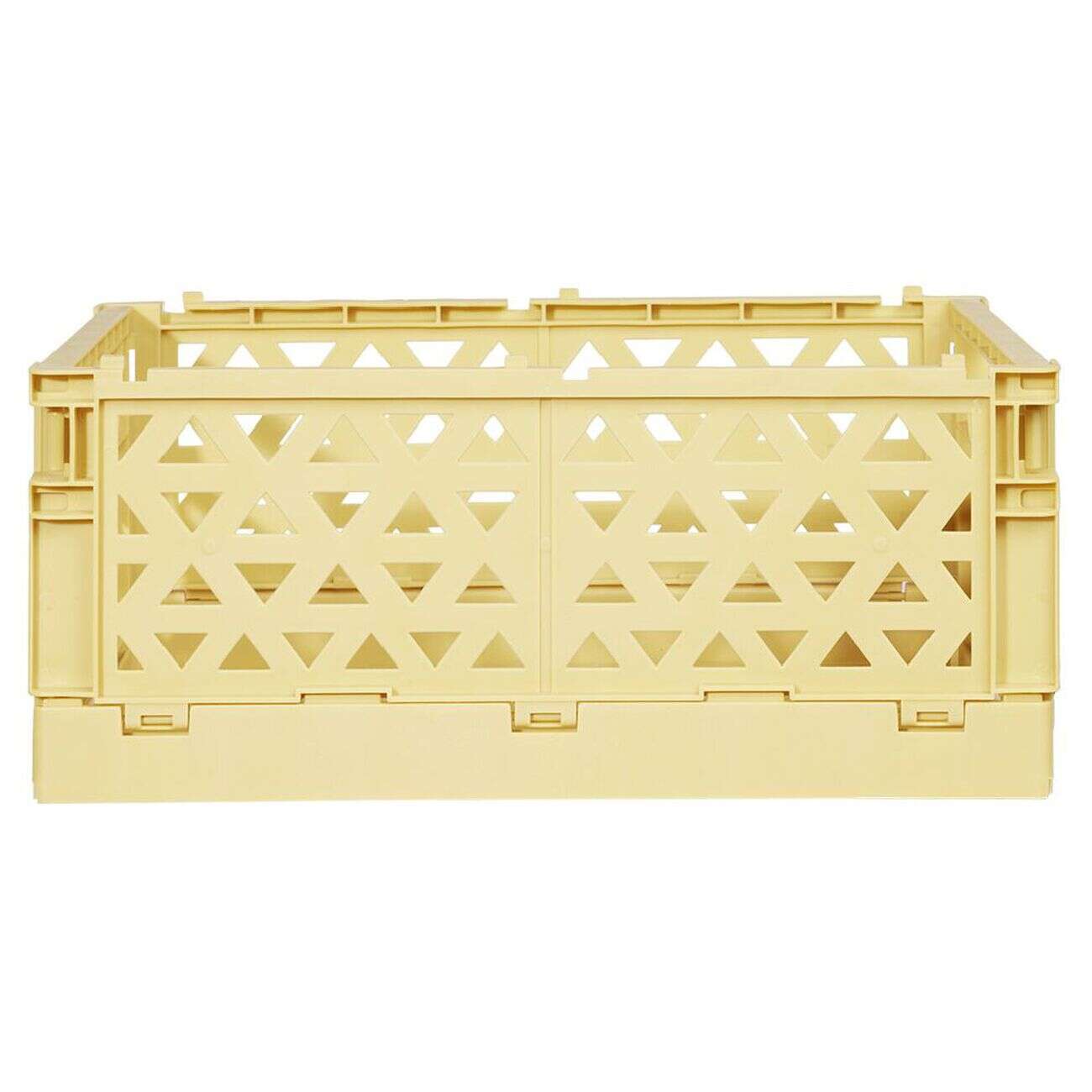 Caisse pliable avec porte-étiquette jaune L33xl25xH15cm