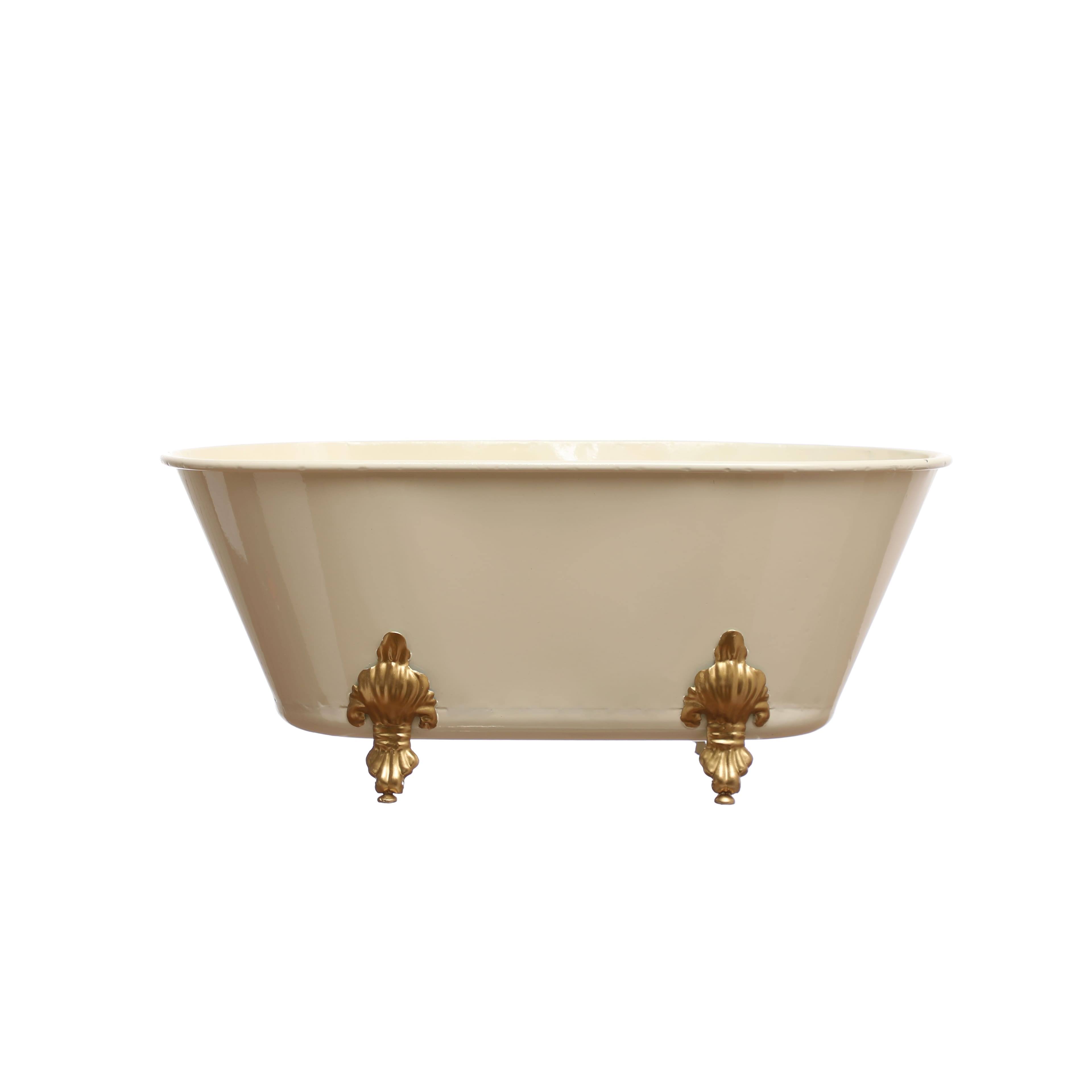 20 inch White Metal Bathtub Accent by Ashland-Spring Dcor, Size: 10.91�� x 20.16�� x 8.62��
