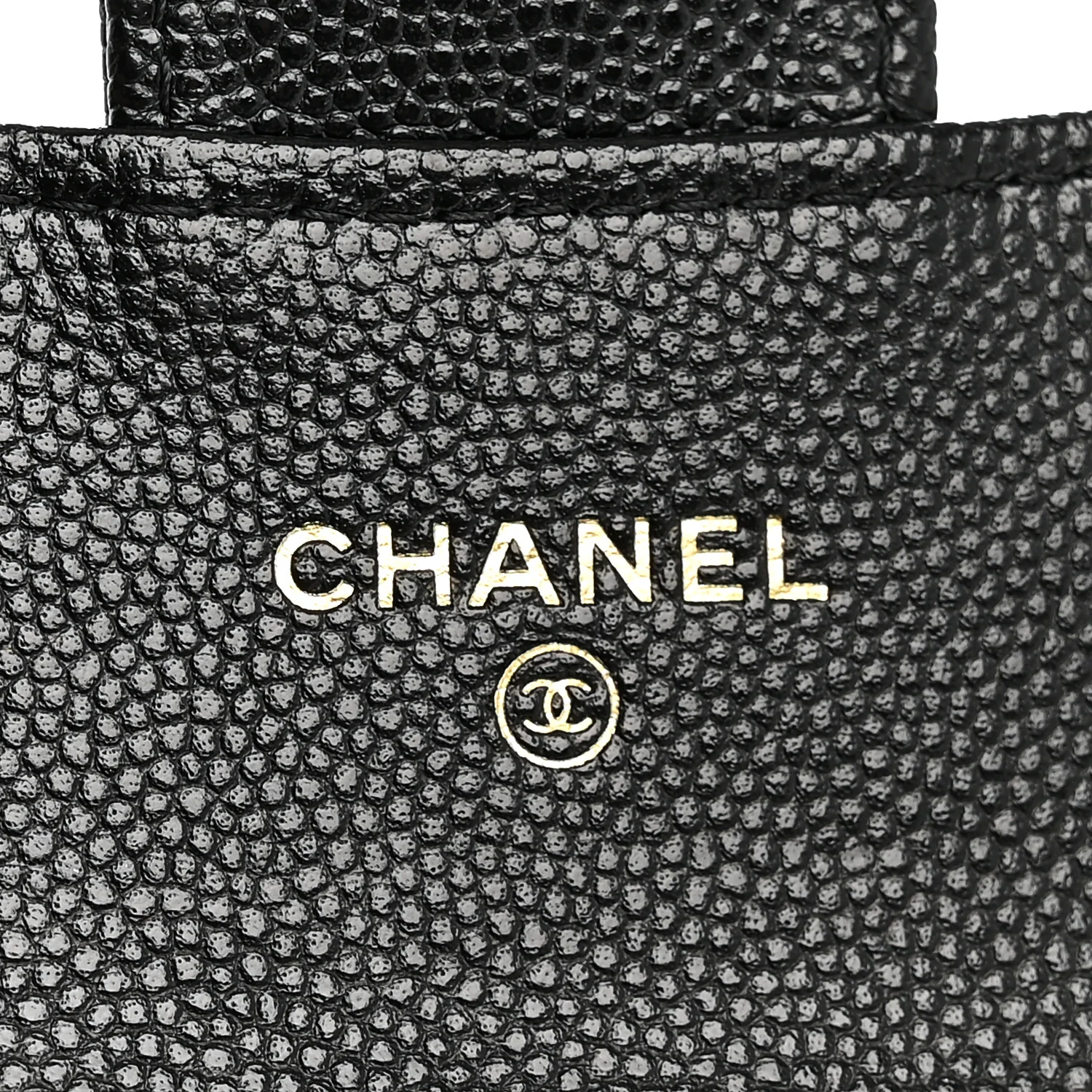 Caviar Quilted Flap Card Holder On Chain Black