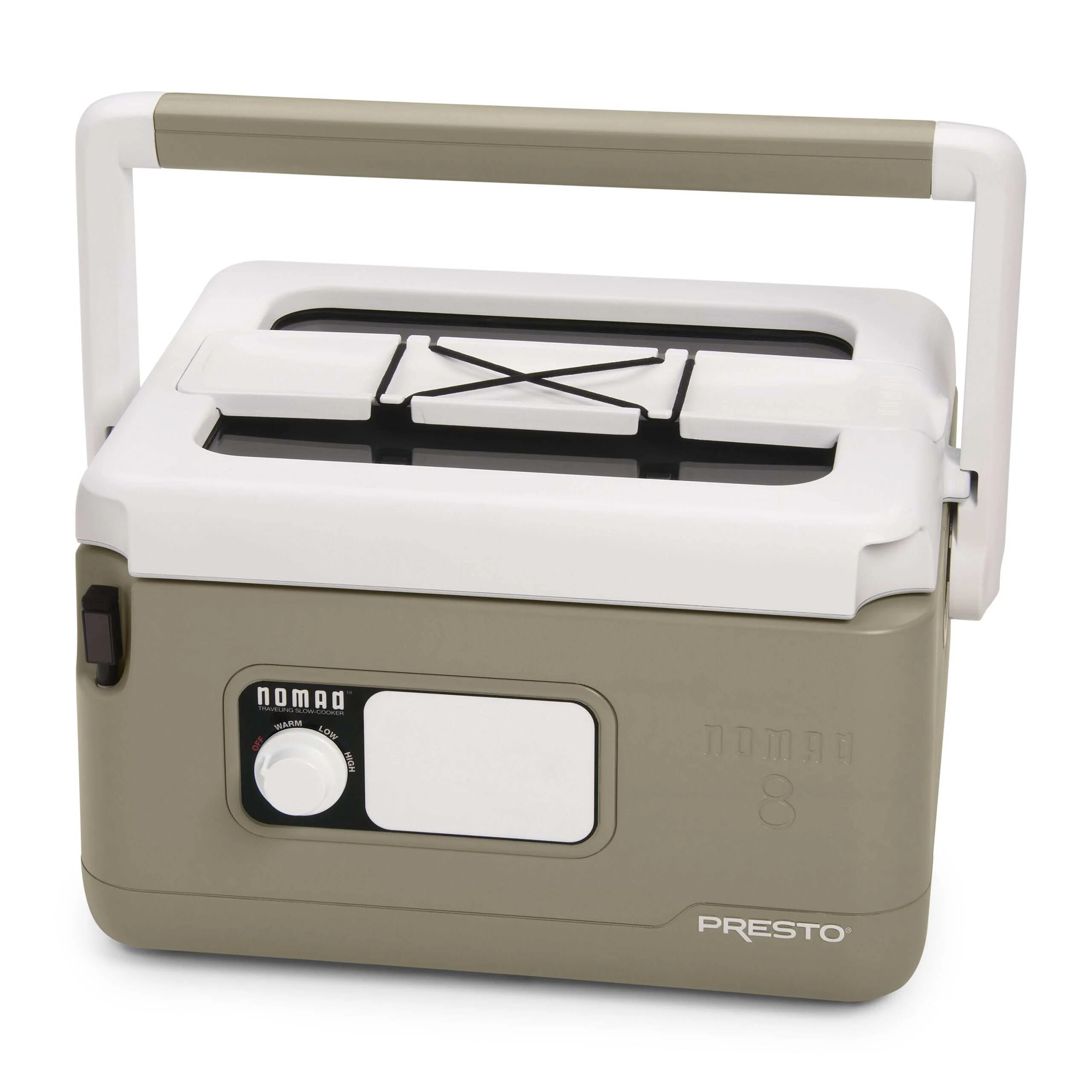 8-Quart Traveling Slow Cooker with Cool-Touch Design, Locking Lid & Removable Nonstick Pot