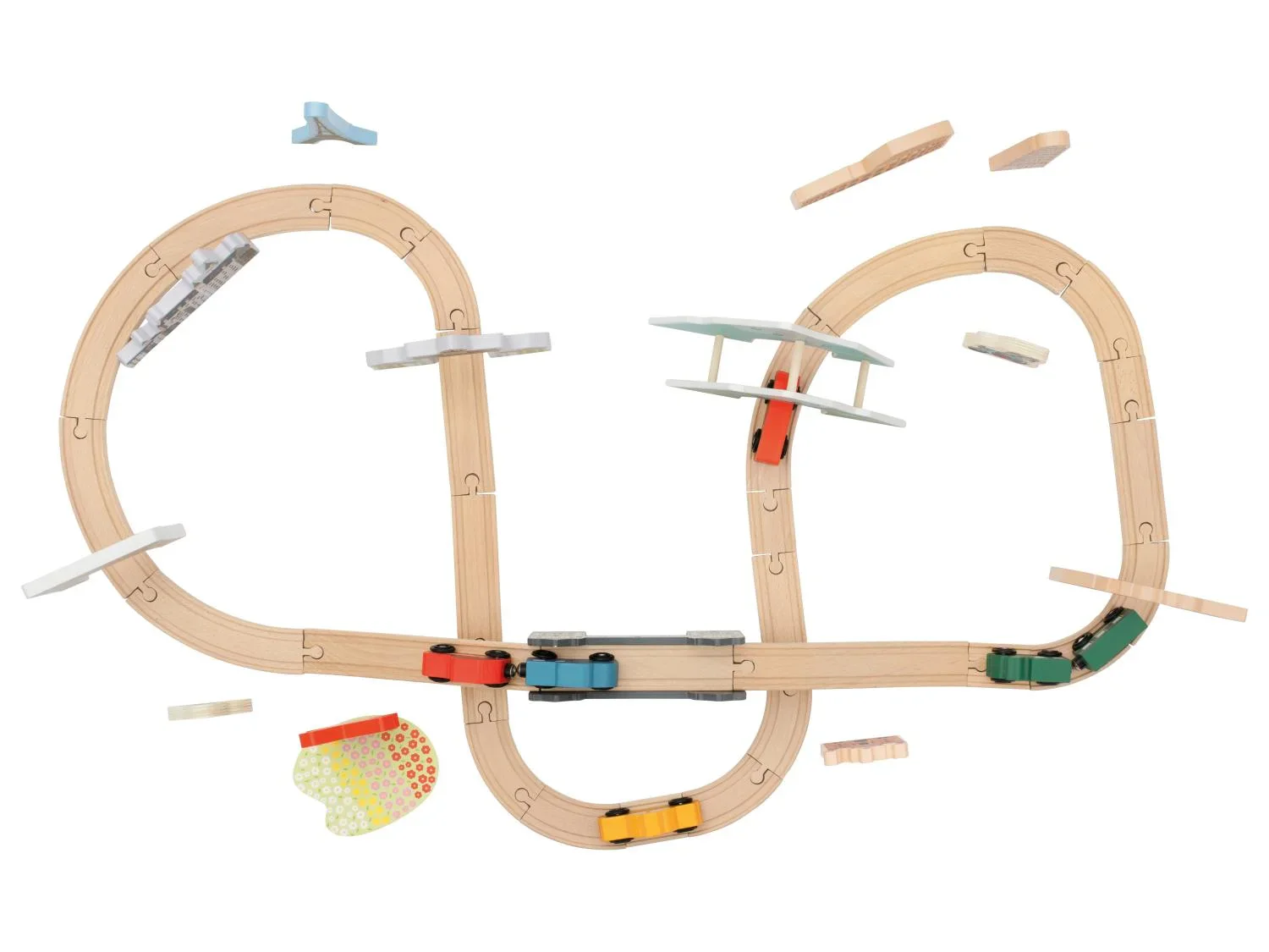 lupilu Set de chemin de fer Voyage en Europe et autour du monde