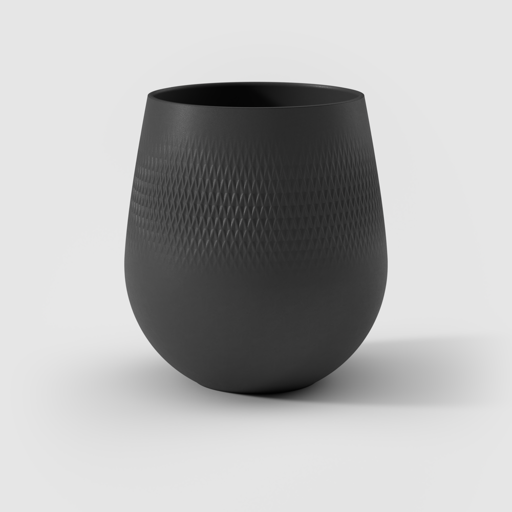 Manufacture Vase - Black, 8.2'' x 9.1'', Premium Porcelain