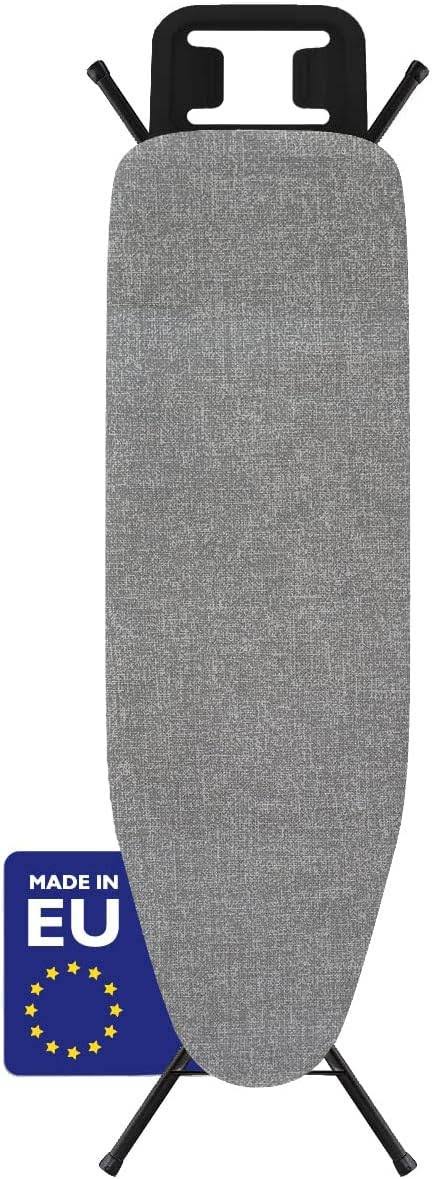 Bartnelli Ironing Board Made in Europe | Iron Board with 4 Layered Cover & Pad, Height Adjustable Up to 36