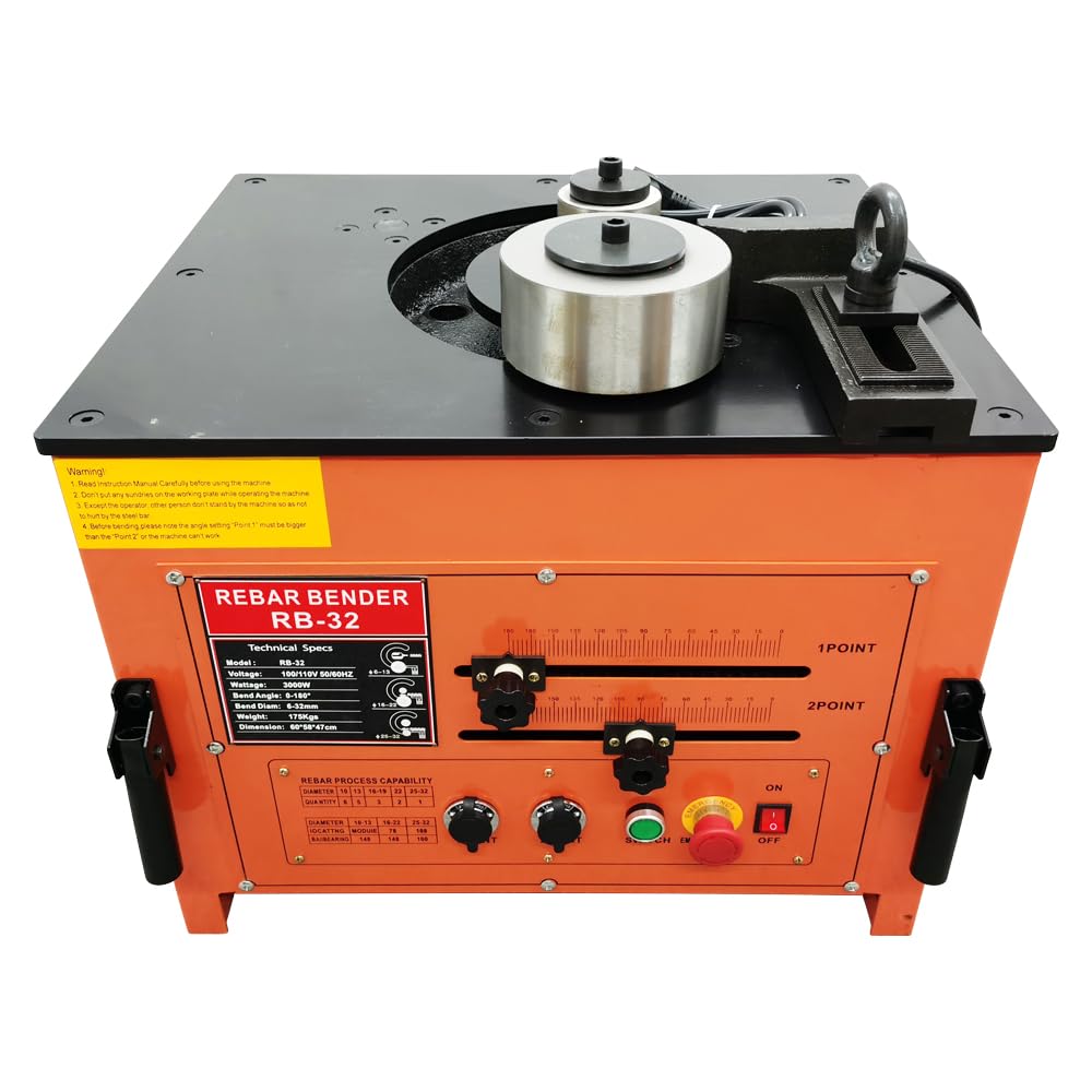 Electric Rebar Bending and Cutting Machine, 3KW Electric Rebar Bender 1-1/4