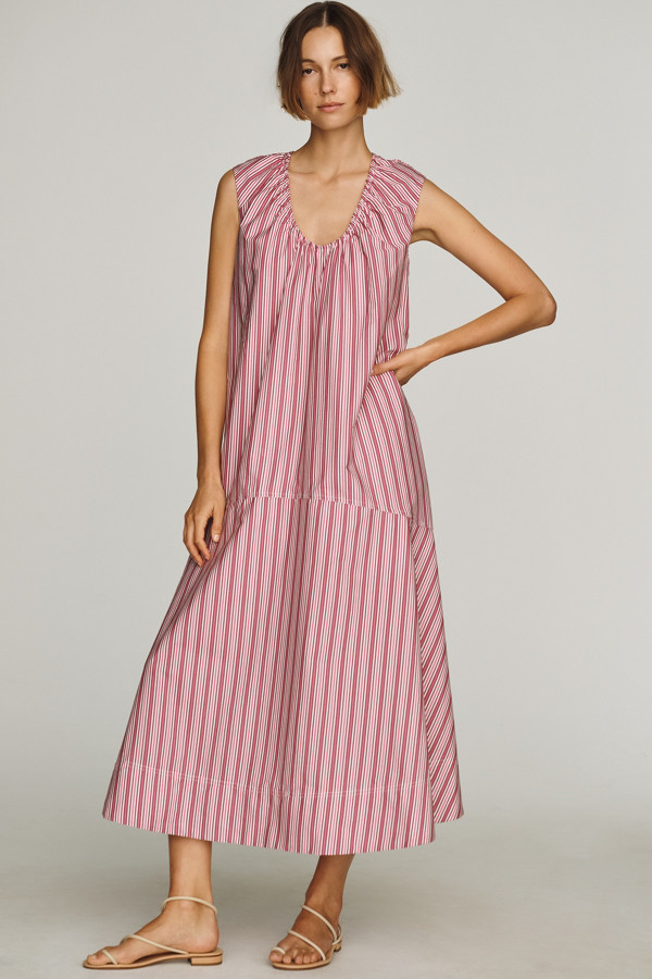 Sleeveless Cotton Poplin Maxi Dress