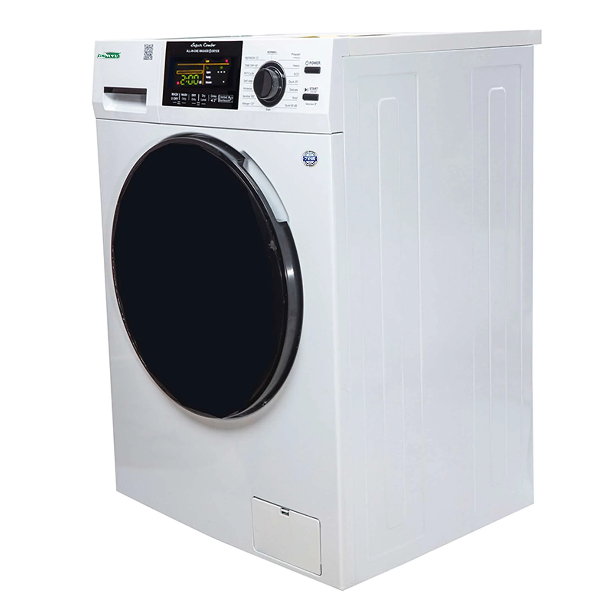 15 lbs Compact Combo Sani Washer Vented/Ventless Dryer with Pet Cycle in White(White) - Image 6