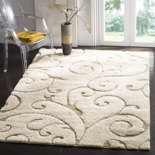 Safavieh Florida Douglas Floral Vines Shag Area Rug or Runner, Beige