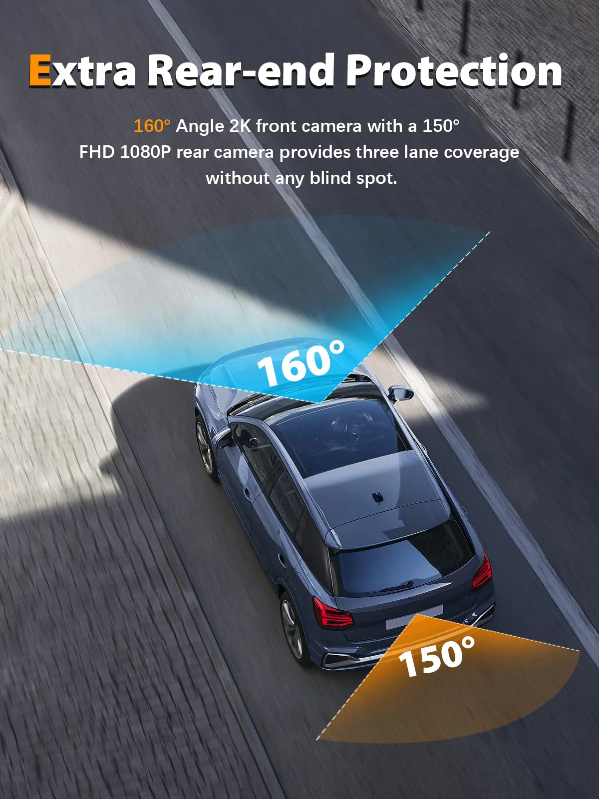 ARIFAYZ Dash Cam Front and Rear 2K+1080P with 64GB SD Card