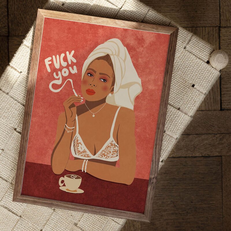 Raissa Oltmanns poster 50x70 cm fuck you