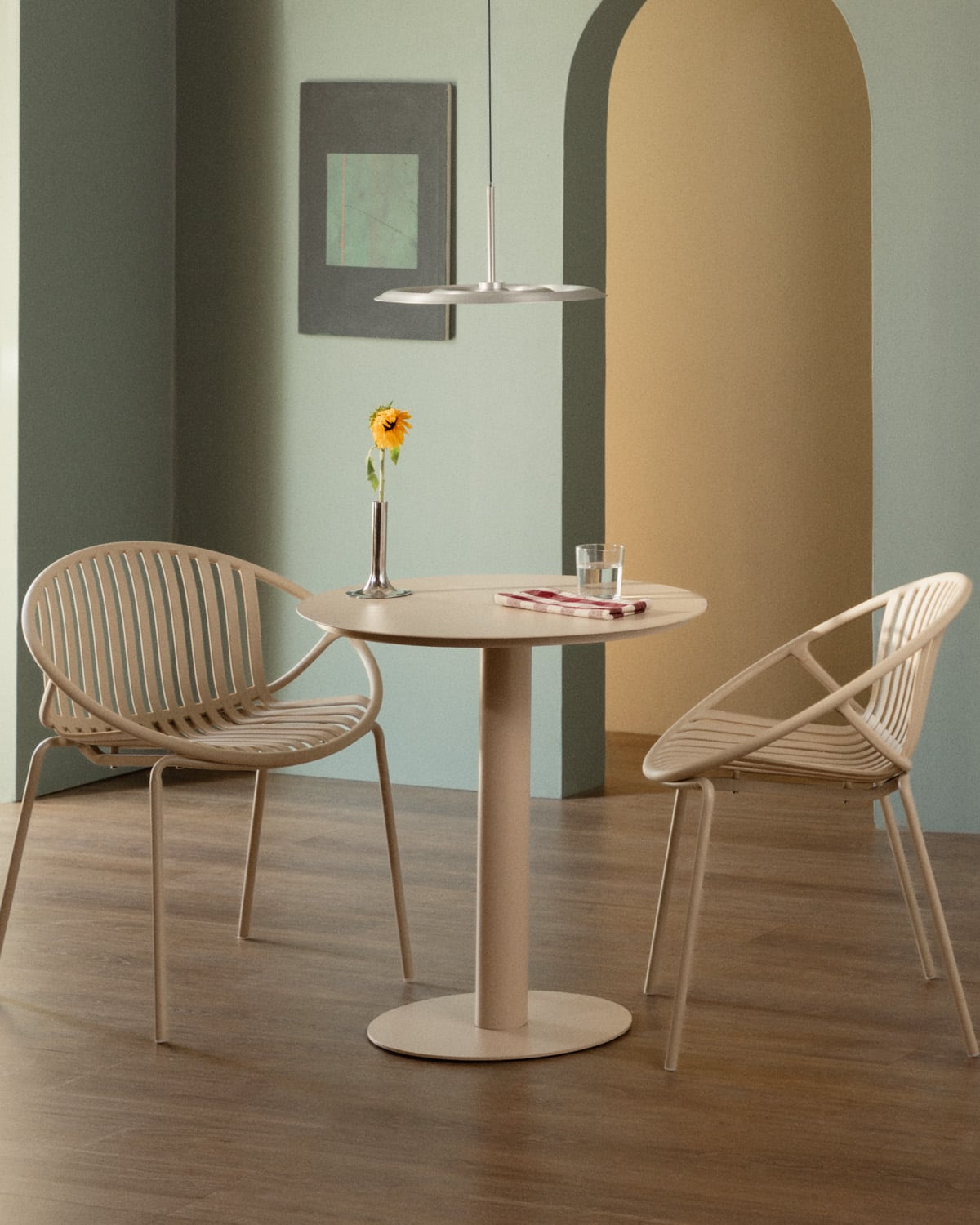 Banon - Mesa de Comedor Redonda de Metal (Ø70 cm) Banon