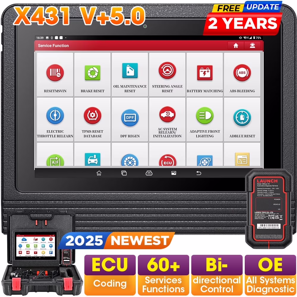 X431 PRO3 V+ 5.0 Elite 2025 Upgraded Bidirectional Scan Tool, E'CU C0ding, 55+ Services, All System Diagnose, 2-Year Free Update