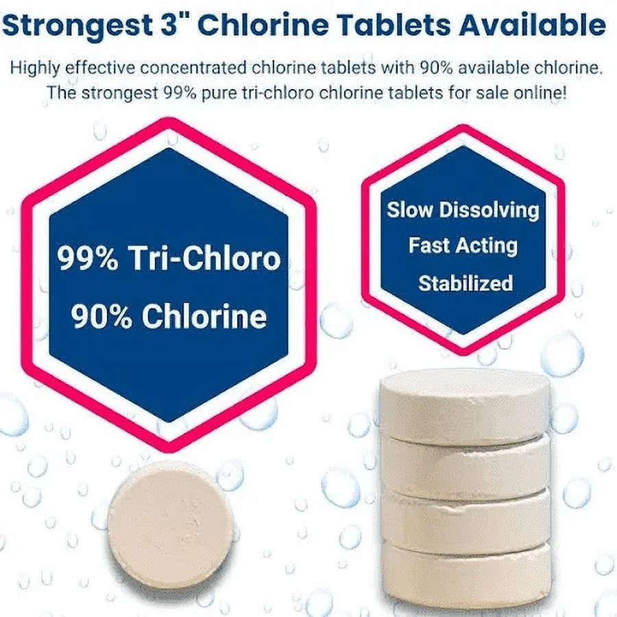 50 lbs 3" Chlor Tabs for Swimming Pools, Tablets, Chlorine Pool Chemicals - Image 3