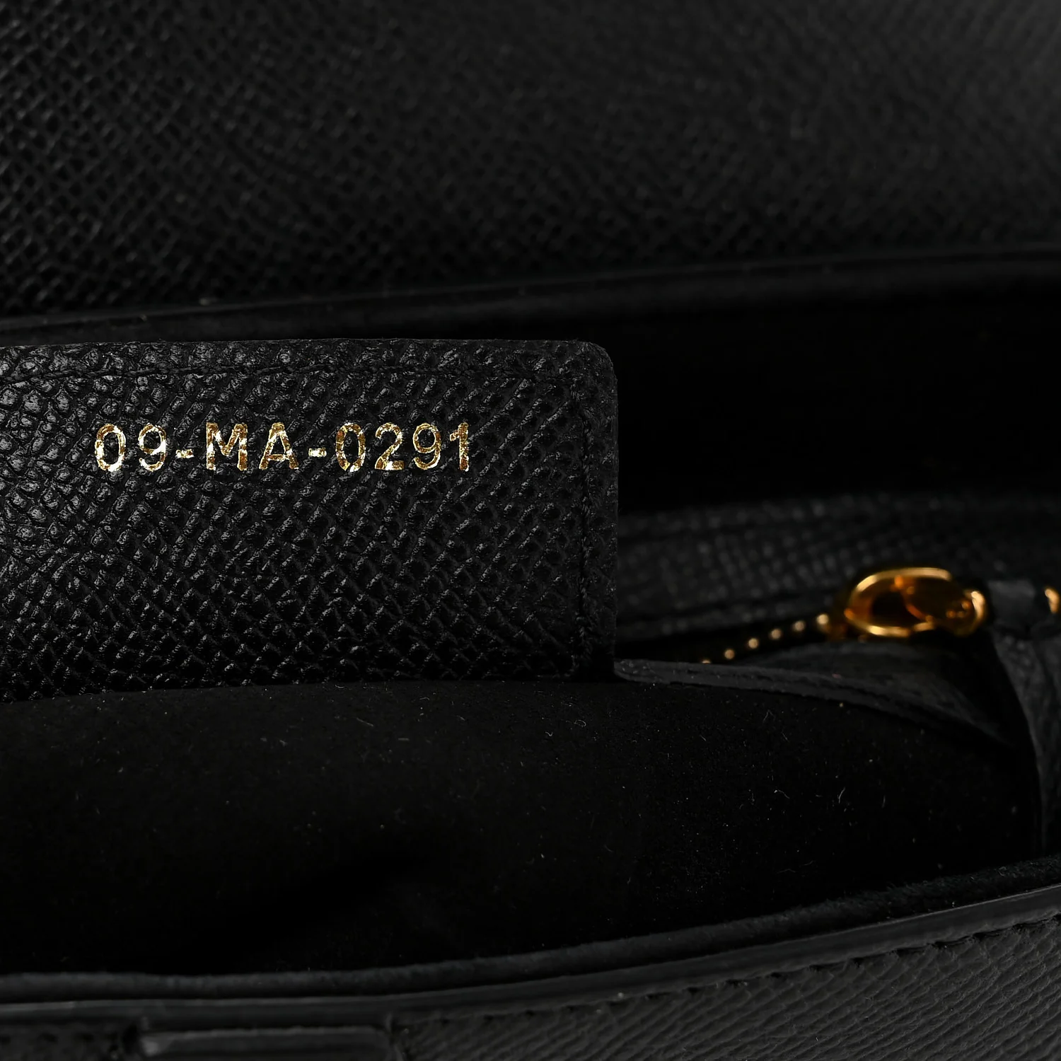 Grained Calfskin Saddle Bag Black
