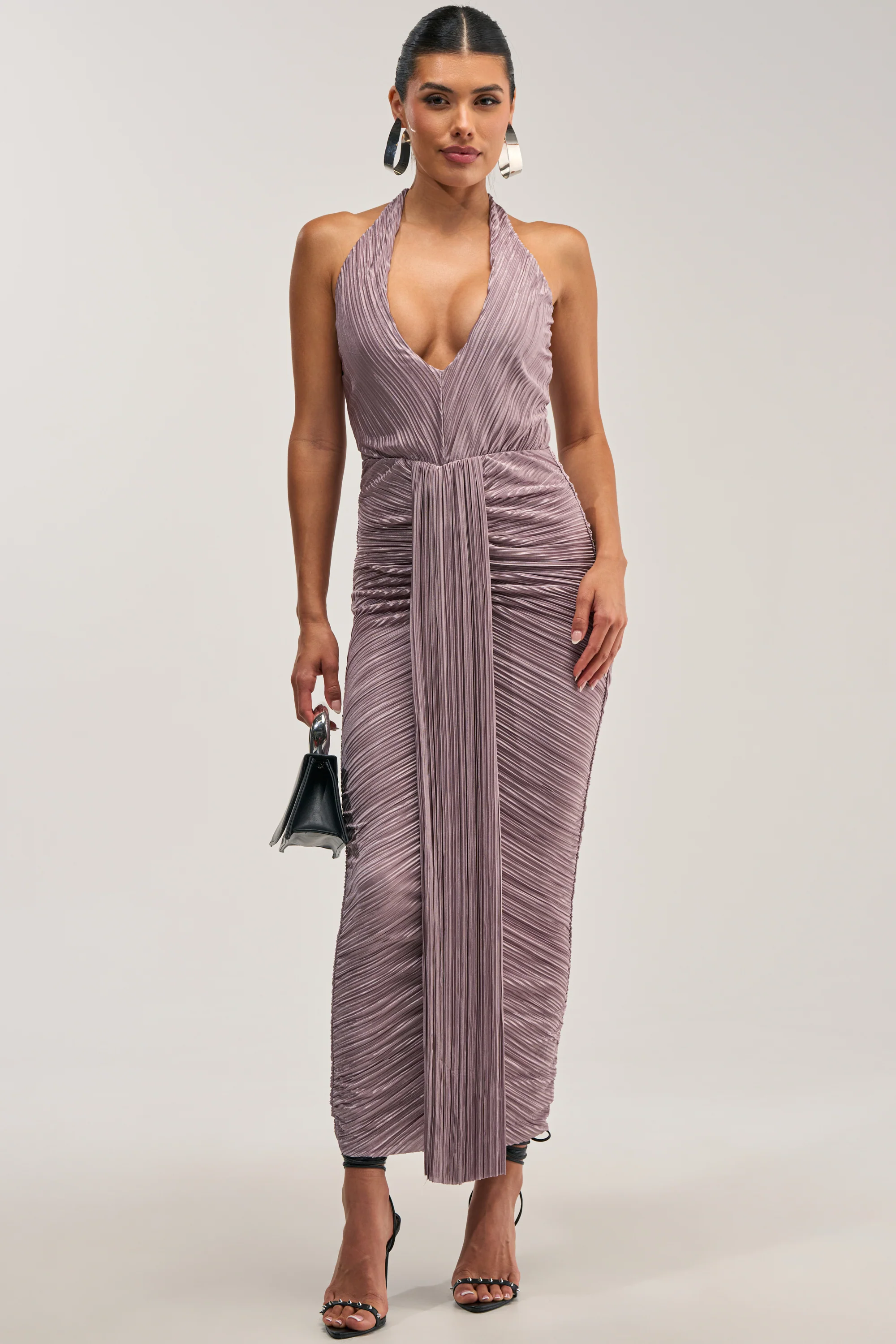 SARAH SLINKY DRESS IN MAUVE - Akira Store