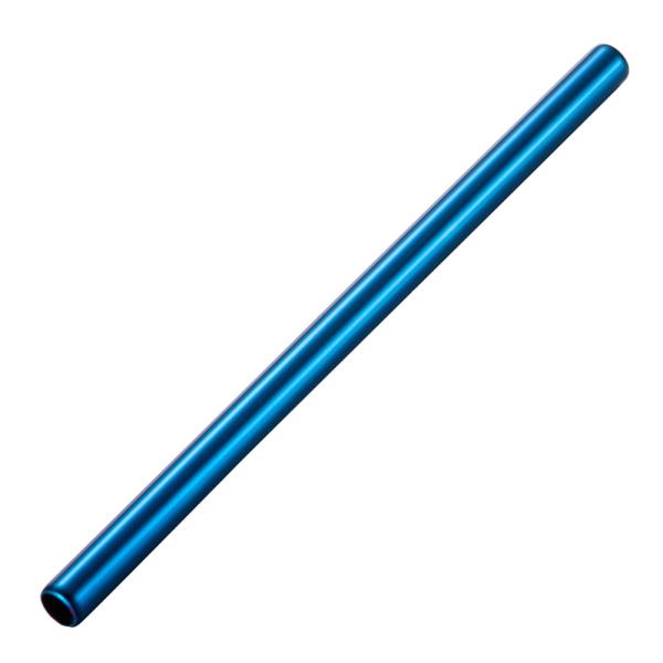Steelpipe sugerør 15 cm blå