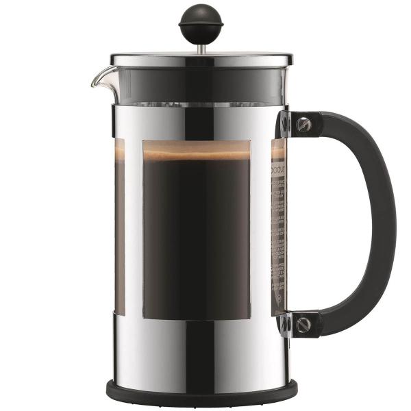 Kenya presskanne 1L 8 kopper forkrommet