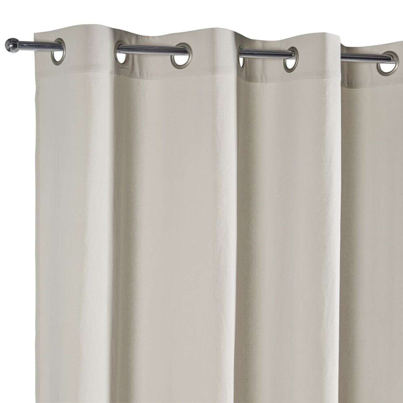 Rideau à oeillets 140x240cm uni beige