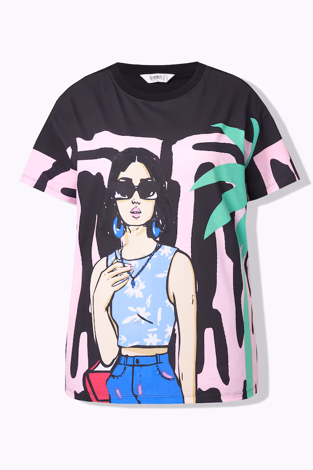 T-shirt, boxy fit, women's motif