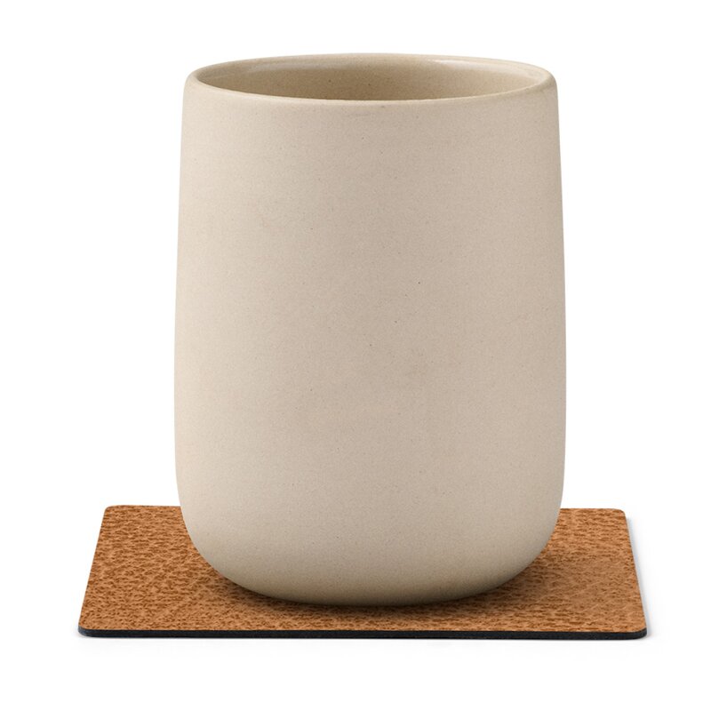 Square Hippo glassbrikke 10x10 cm natur