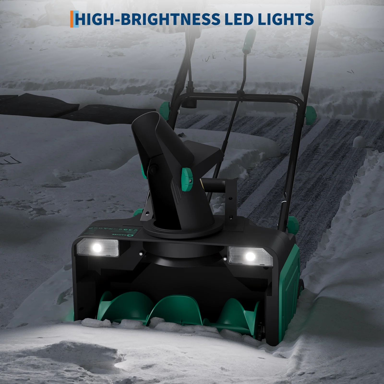 Corded Electric Snow Blower, Electric Snow Thrower 2200W Motor with 33,000 RPM, 20" Clearing Path, 25ft Throwing Distance with Nylon Auger, Dual LED Lights for Enhanced Visibility(20") - Image 6