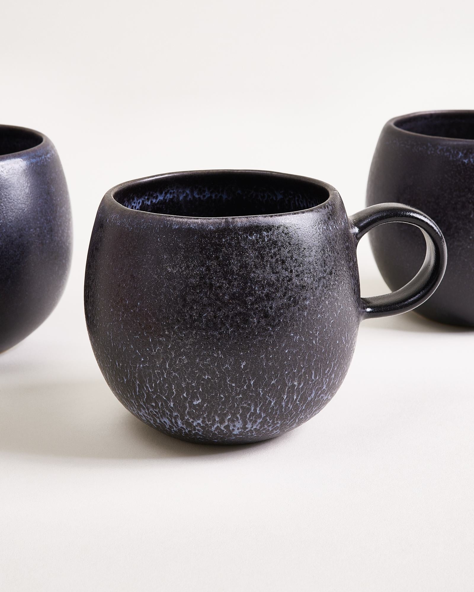 TURMALINA - LARGE MUG BLACK SET OF 6