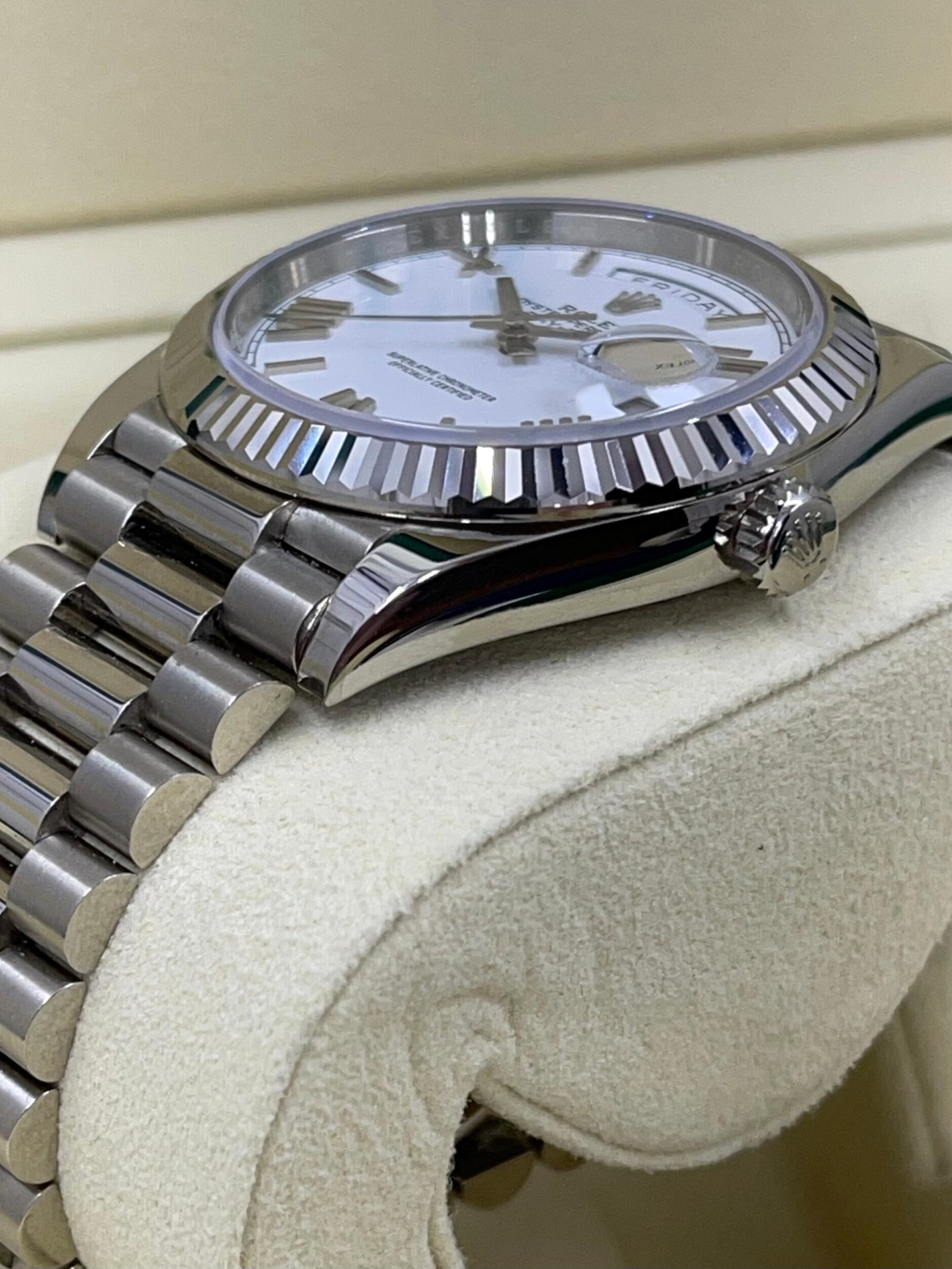 [Super Clone]RLX Day-Date 228236-0010 White Roman Dial