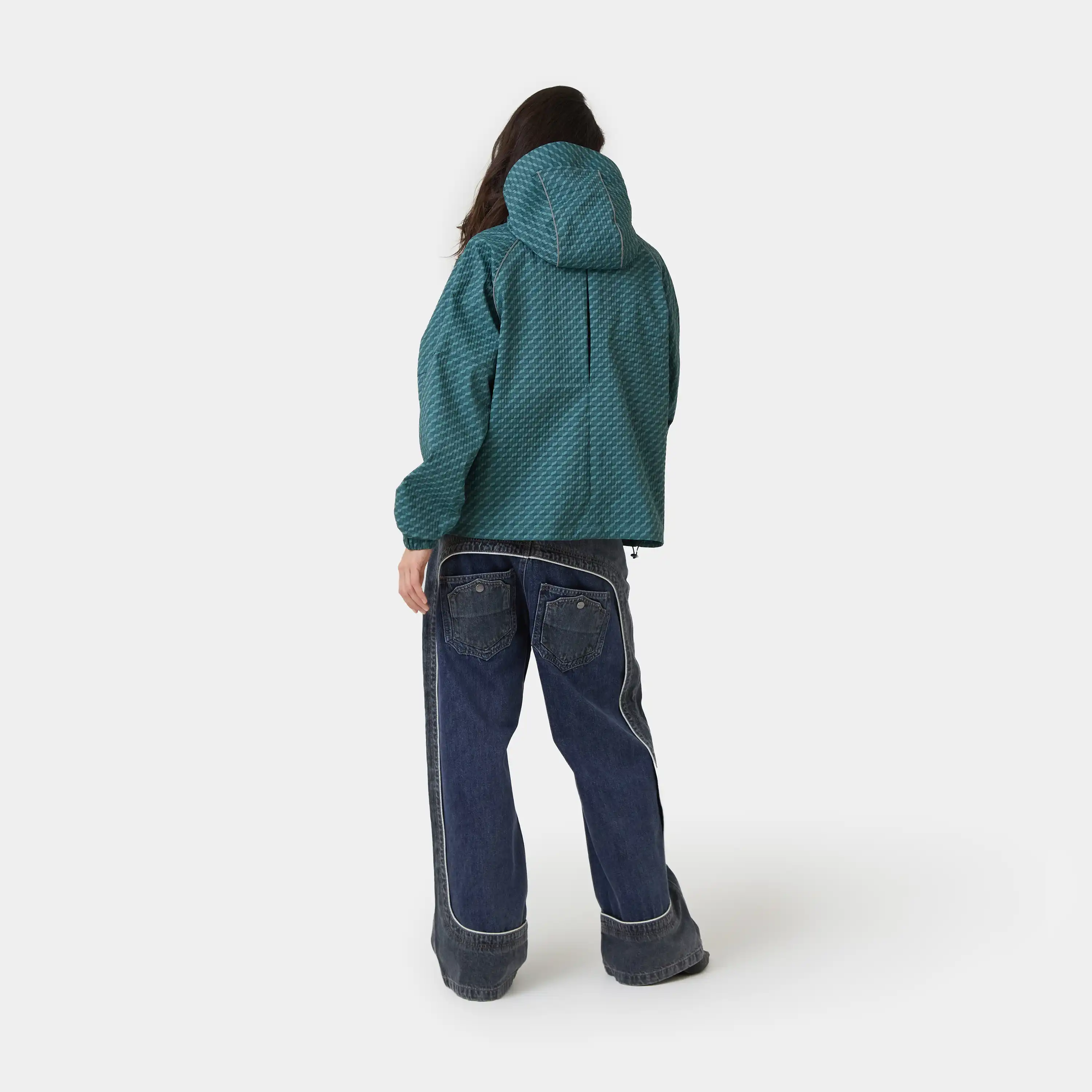 Echo Forest Grid Windbreaker