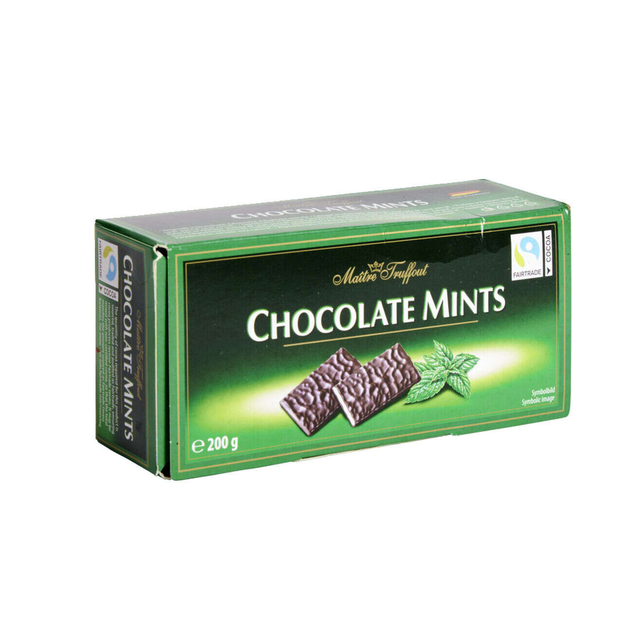 Chocolats noir fourrés à la crème de menthe 200Gr