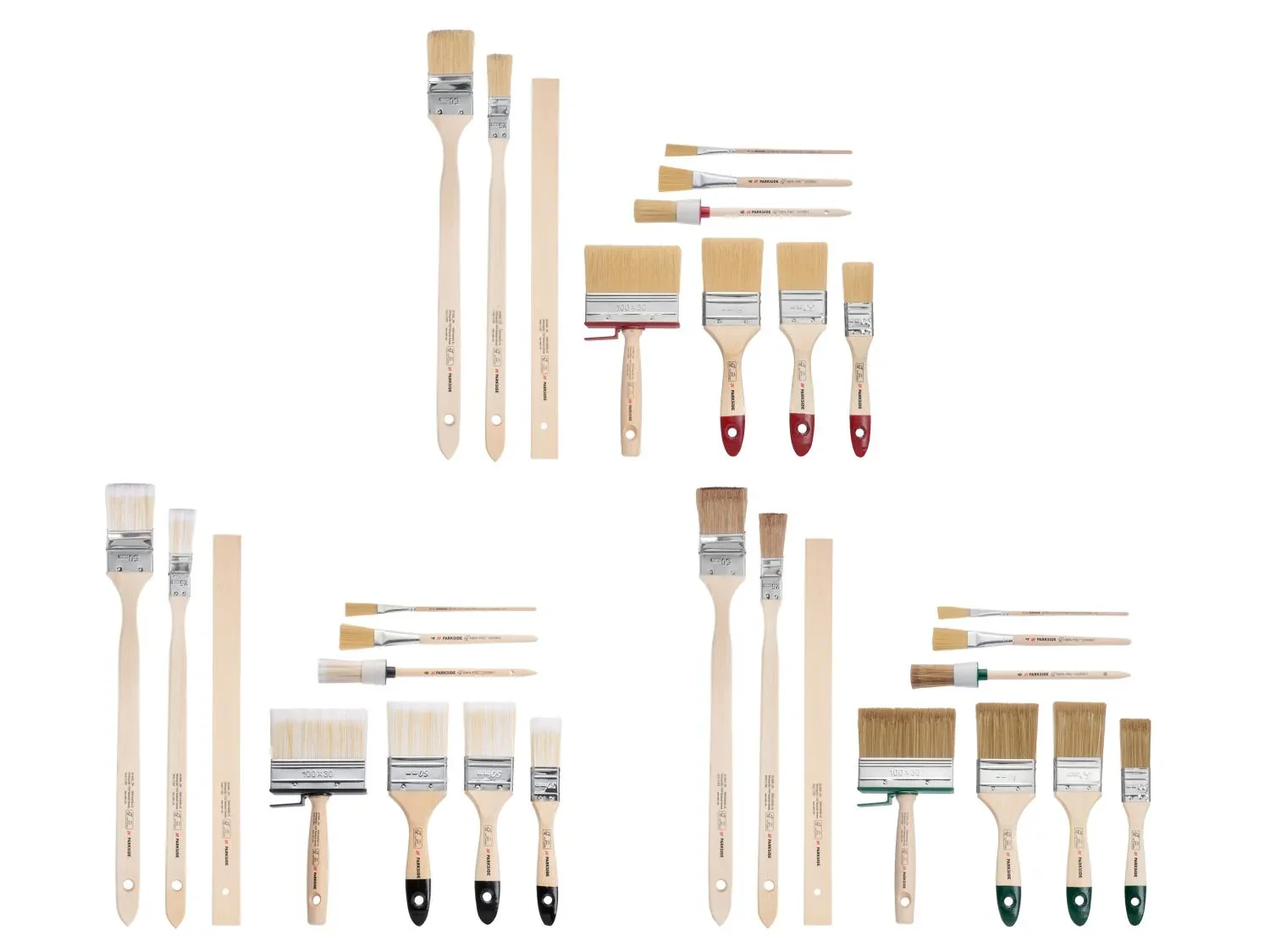 PARKSIDE Set de pinceaux, 10 pices