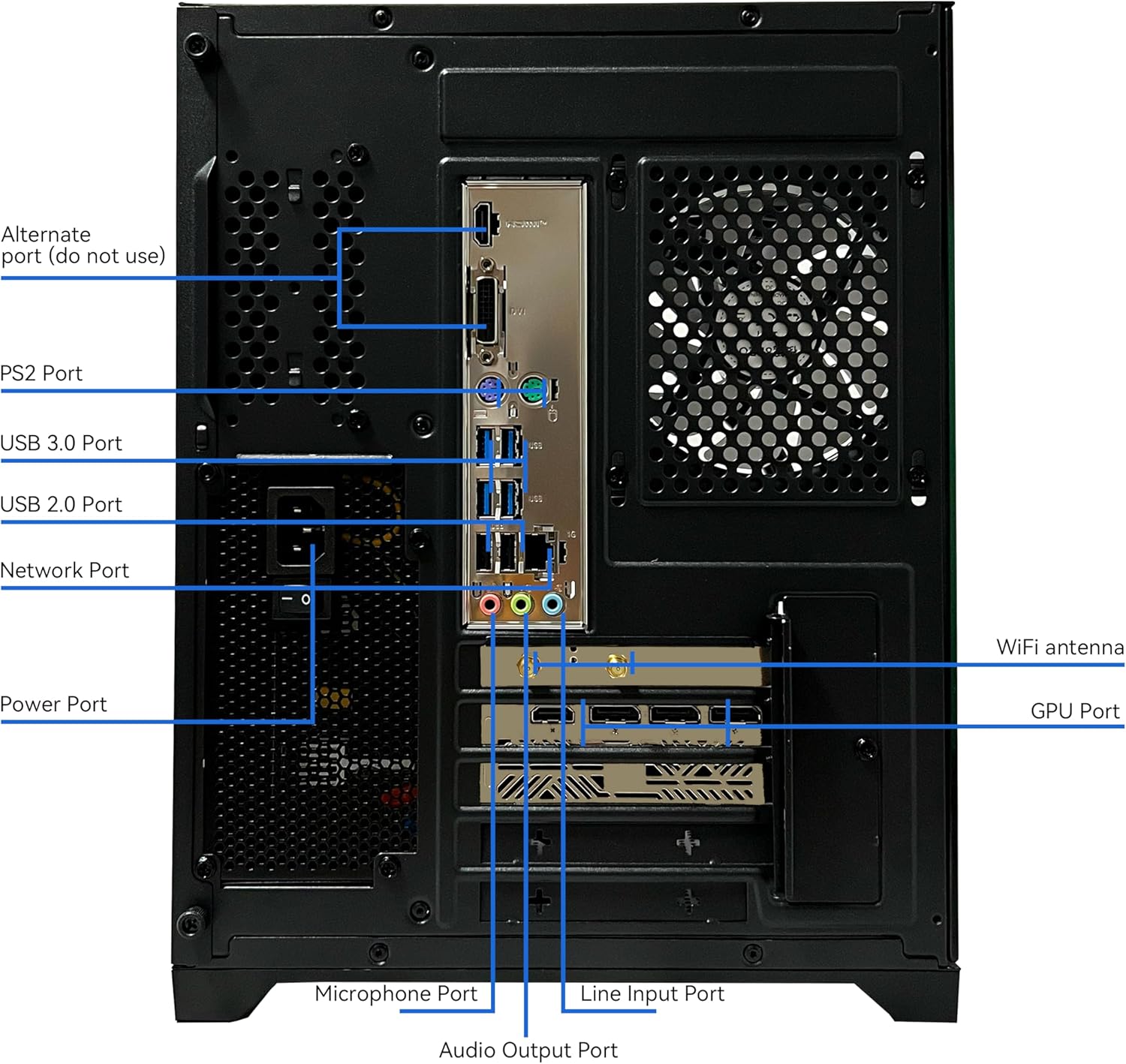 Gaming PC Desktop Computer  Ryzen 7 5700X RTX 5060 32GB DDR4 RAM and 1TB M.2 NVMe SSD  240 Liquid Cooler  ARGB Fans Game Design Office