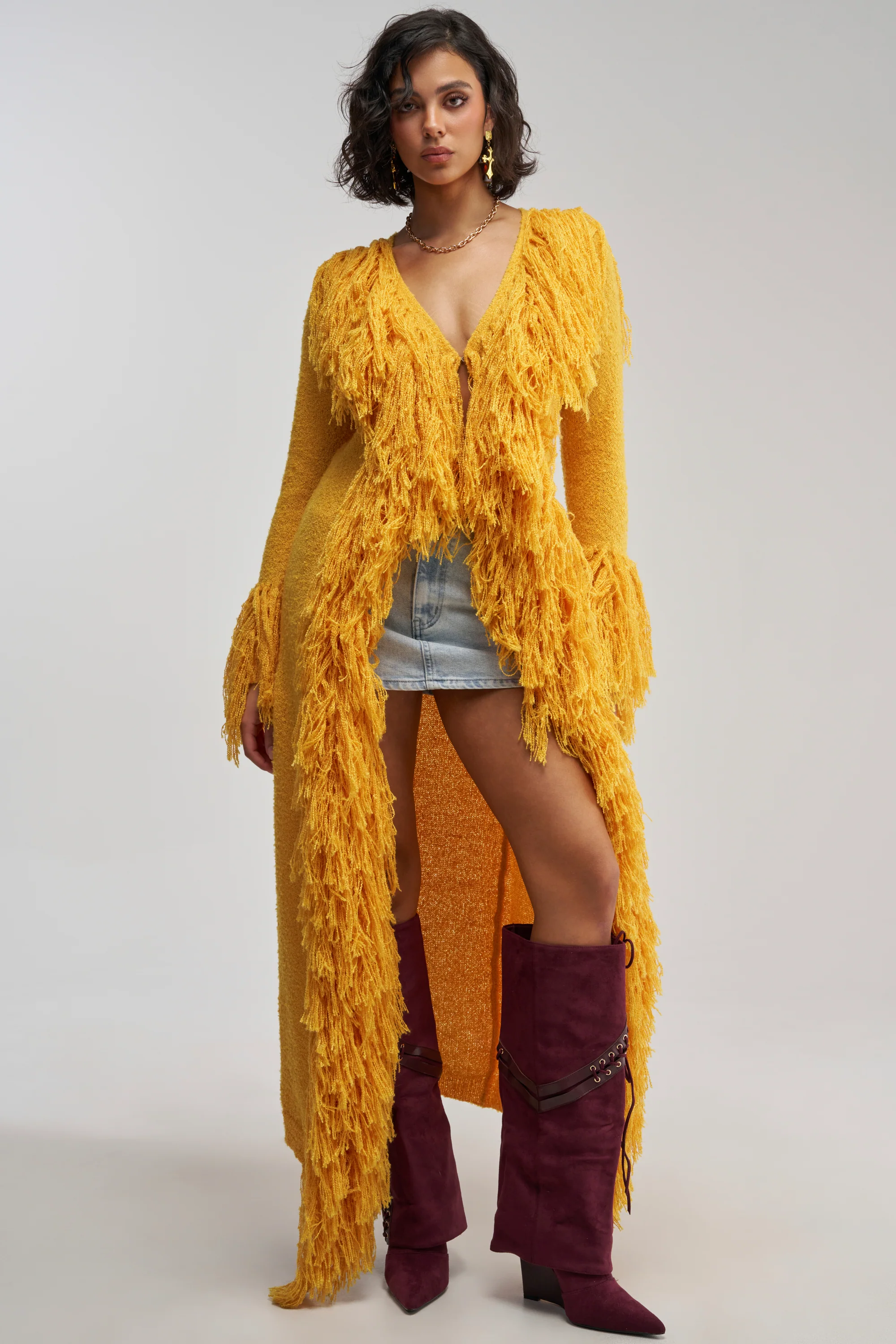 VICE CITY FRINGE CARDIGAN - Akira Store