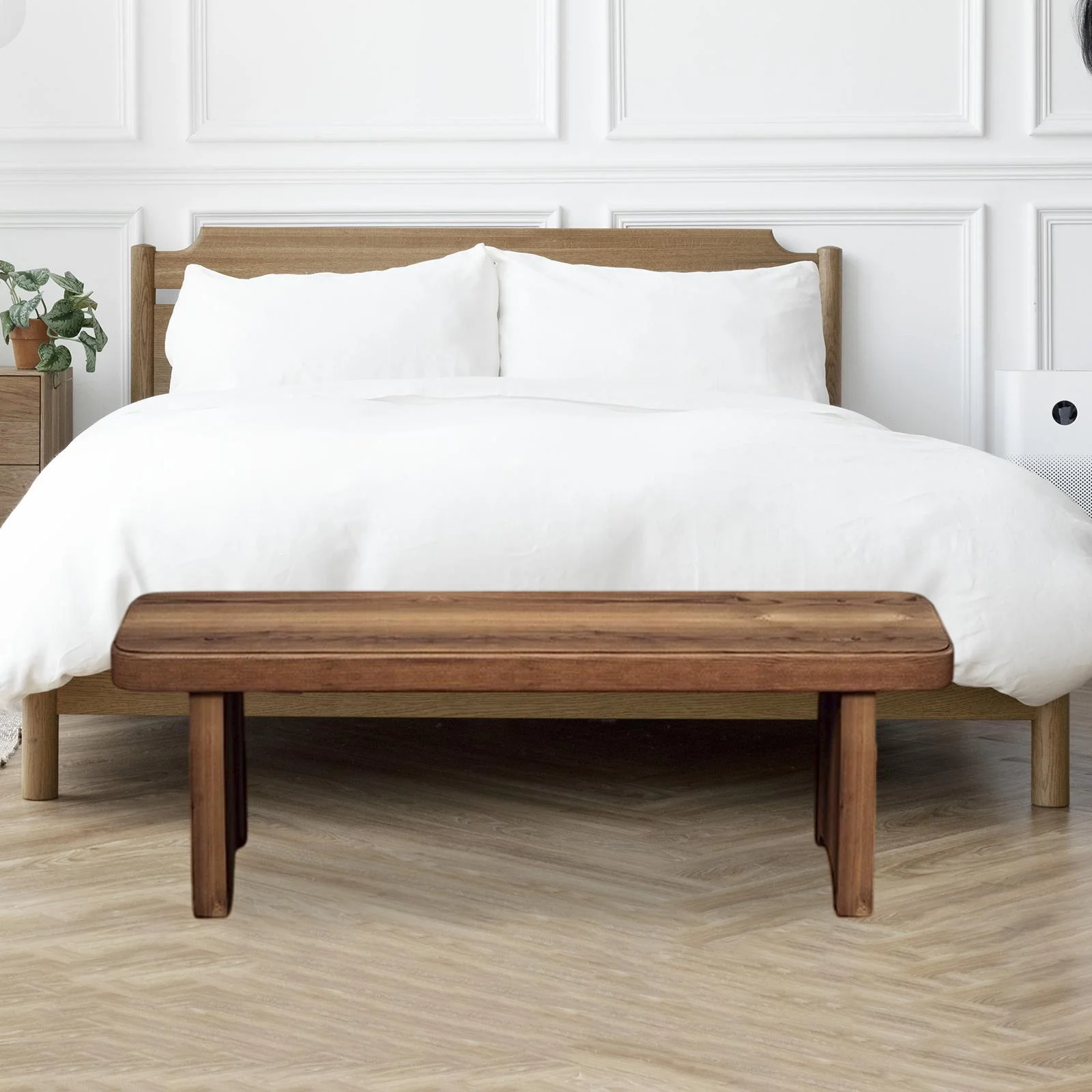 Dining Bench Balcony Long Bench Small Furniture Dressing Room Stool Change Shoe Stool Entryway Shoes Bench for Apartment Home 60x20x15cm(60x20x15cm) - Image 8