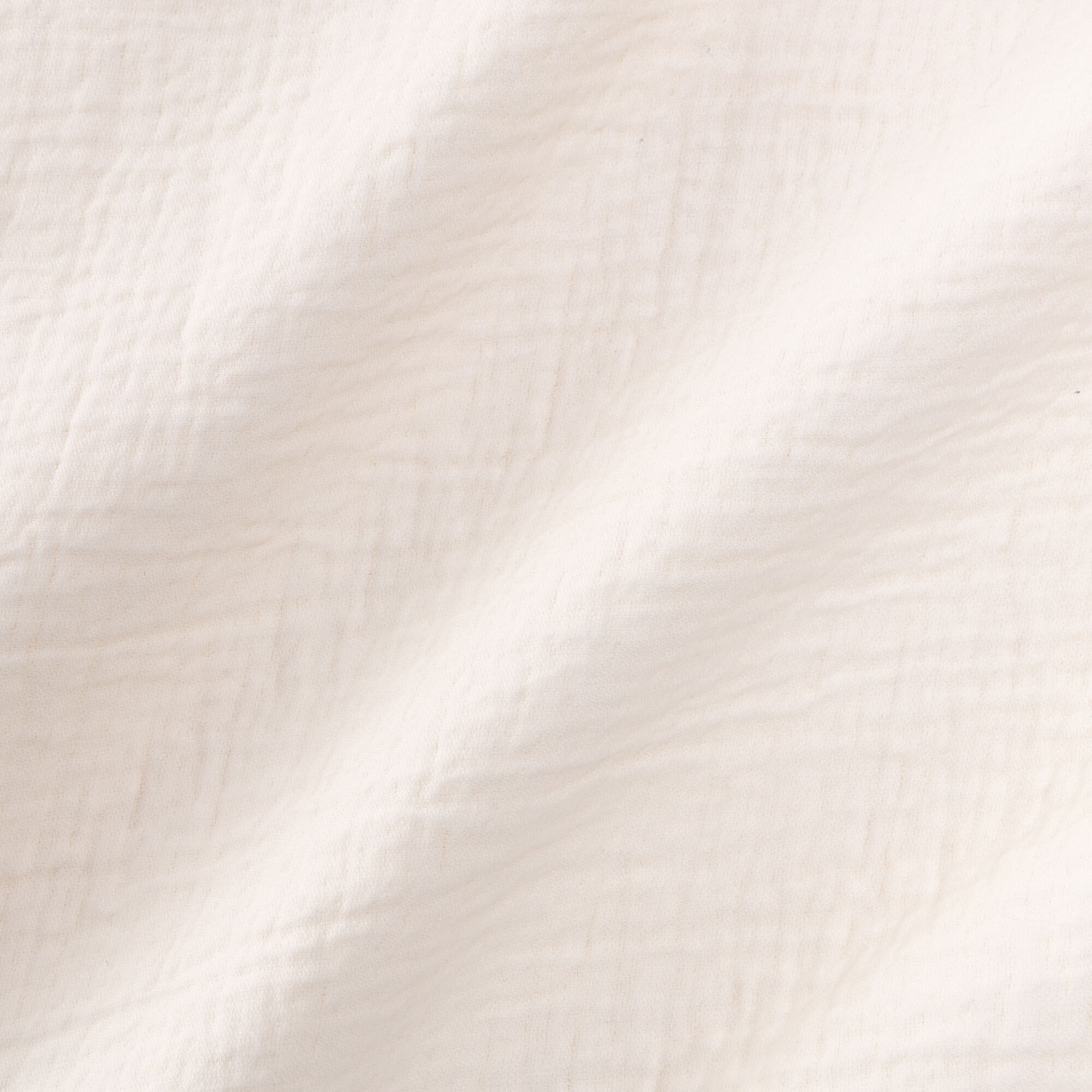 KALI - Plaid en triple gaze de coton finition point de cheval 130x170cm - blanc ventoux